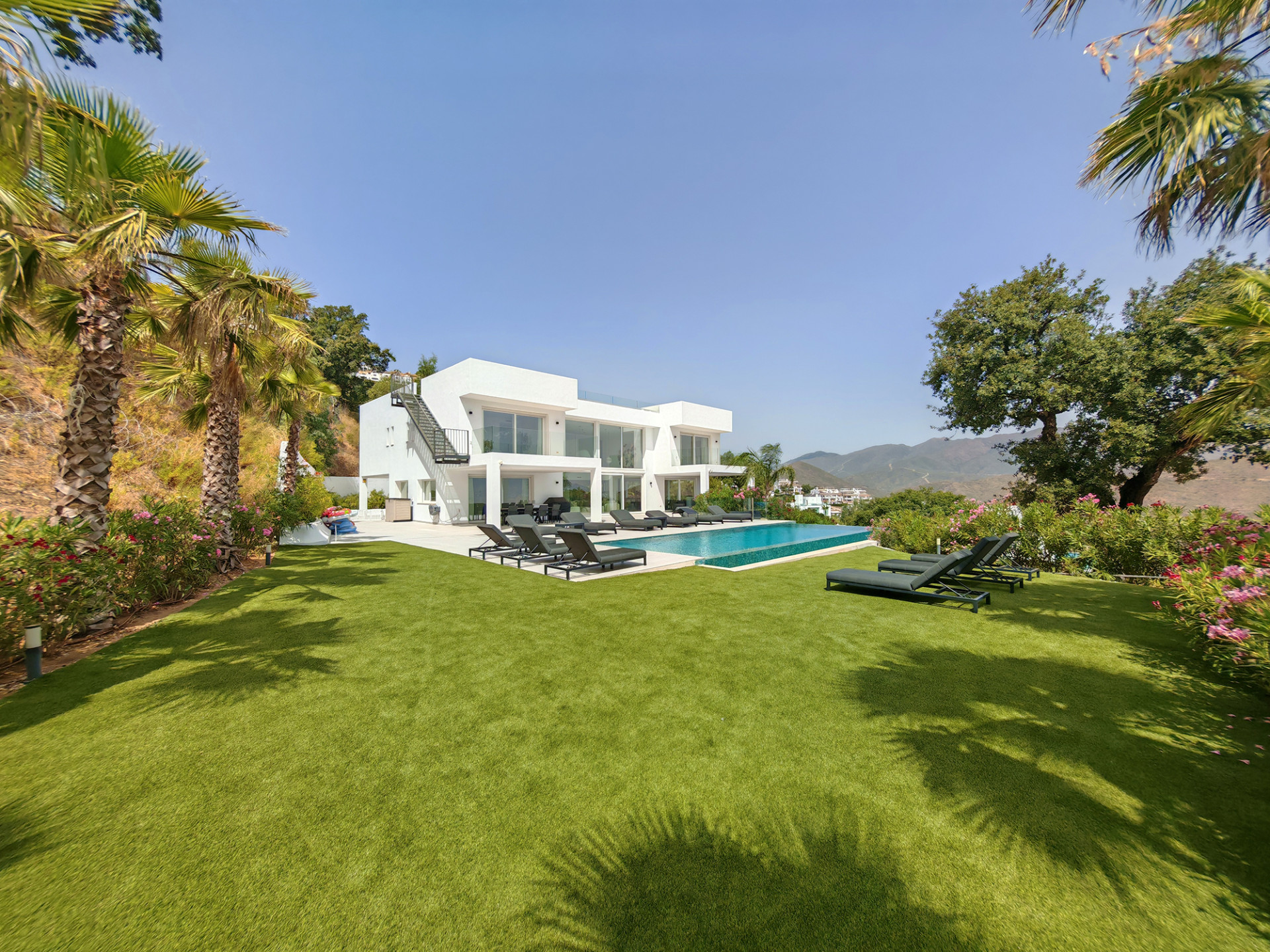 Luxury designer villa for sale in La Mairena, Marbella with panoramic sea and mountain views