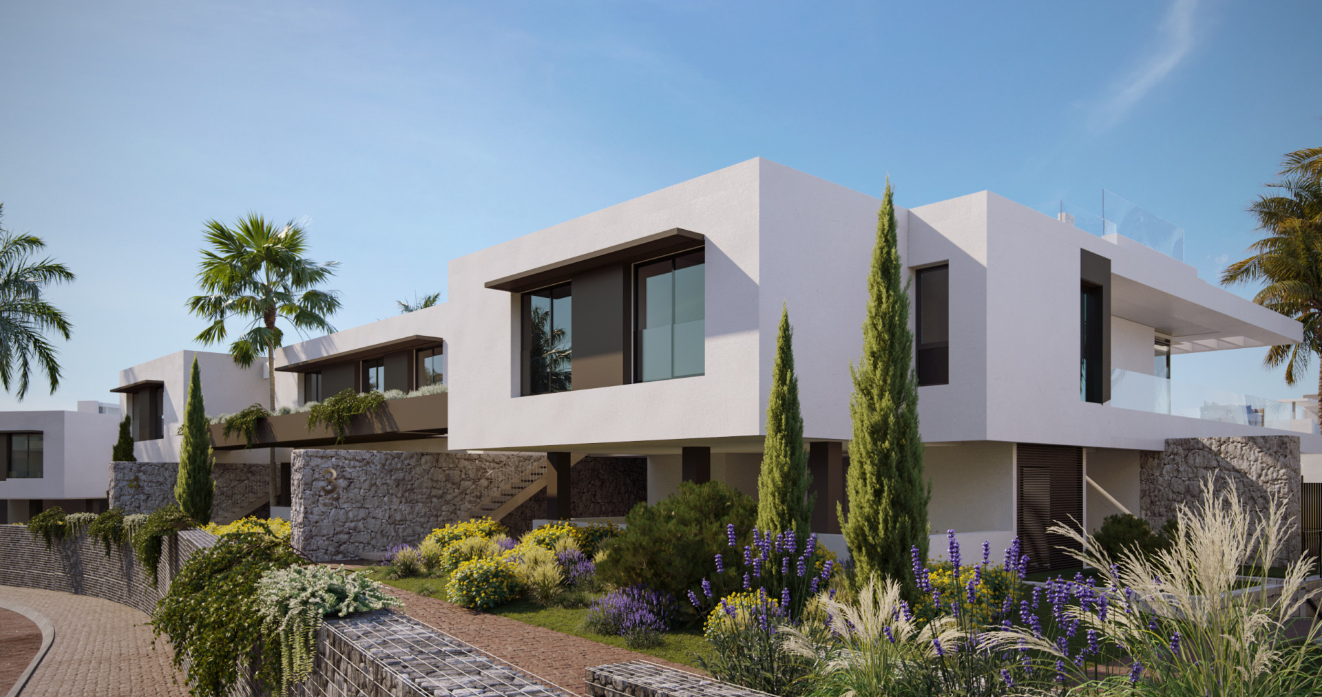 Villas and apartments in prestigious resort style complex in Marbella Este
