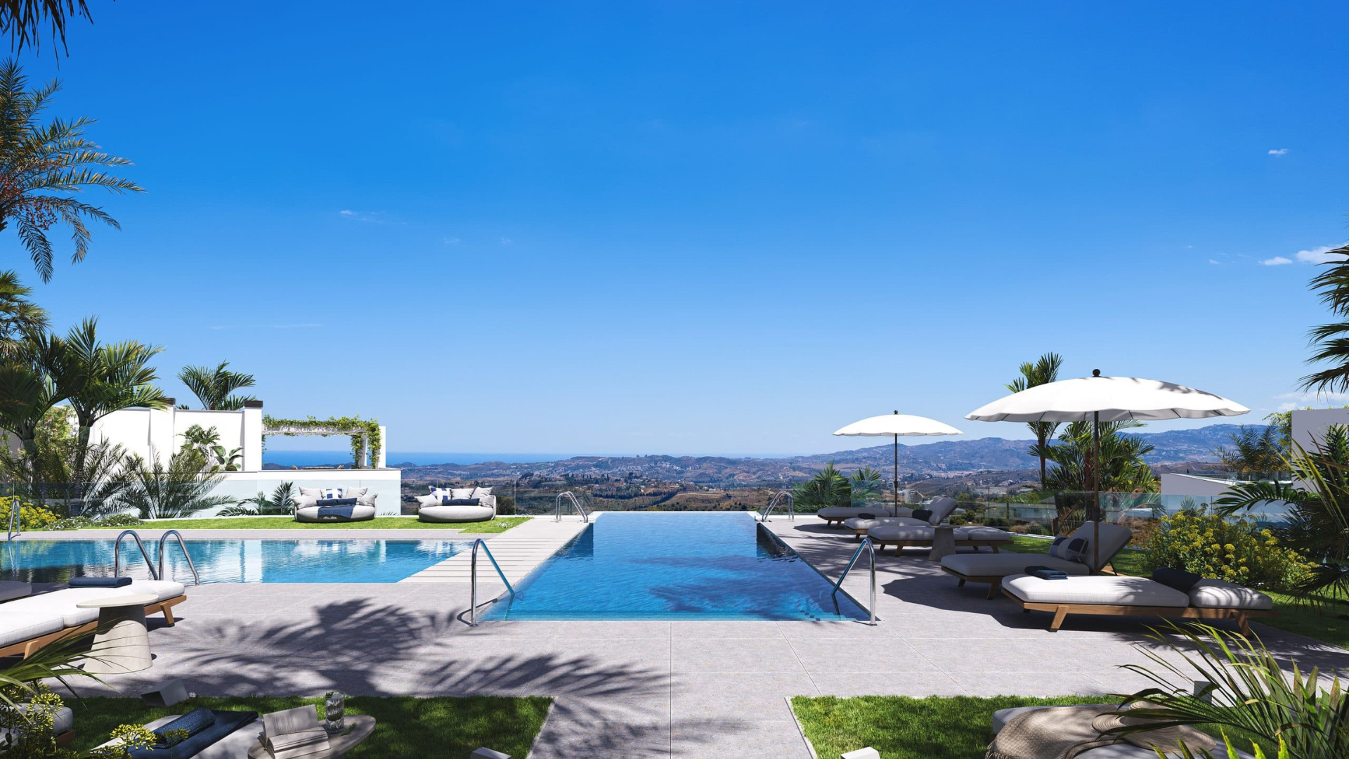 Modern apartment with a garden in a gated complex, Mijas