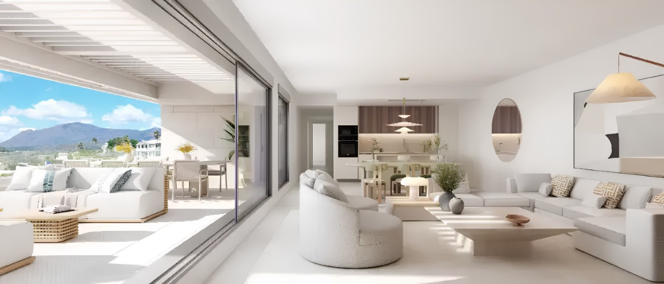 Licht eigentijds appartement met privéterras in Selwo, Estepona