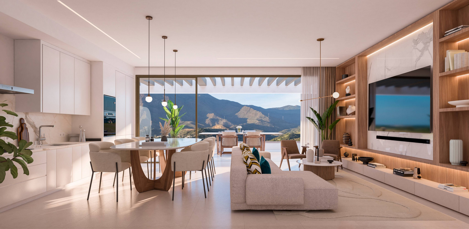 Elegant Appartement op de Eerste Verdieping met Overdekt Terras in Las Mesas, Estepona