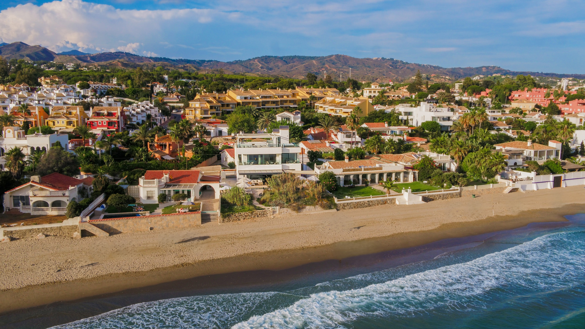 Spectacular South-East Facing Beachfront Villa with Direct Sea Access in Costabella, Marbella