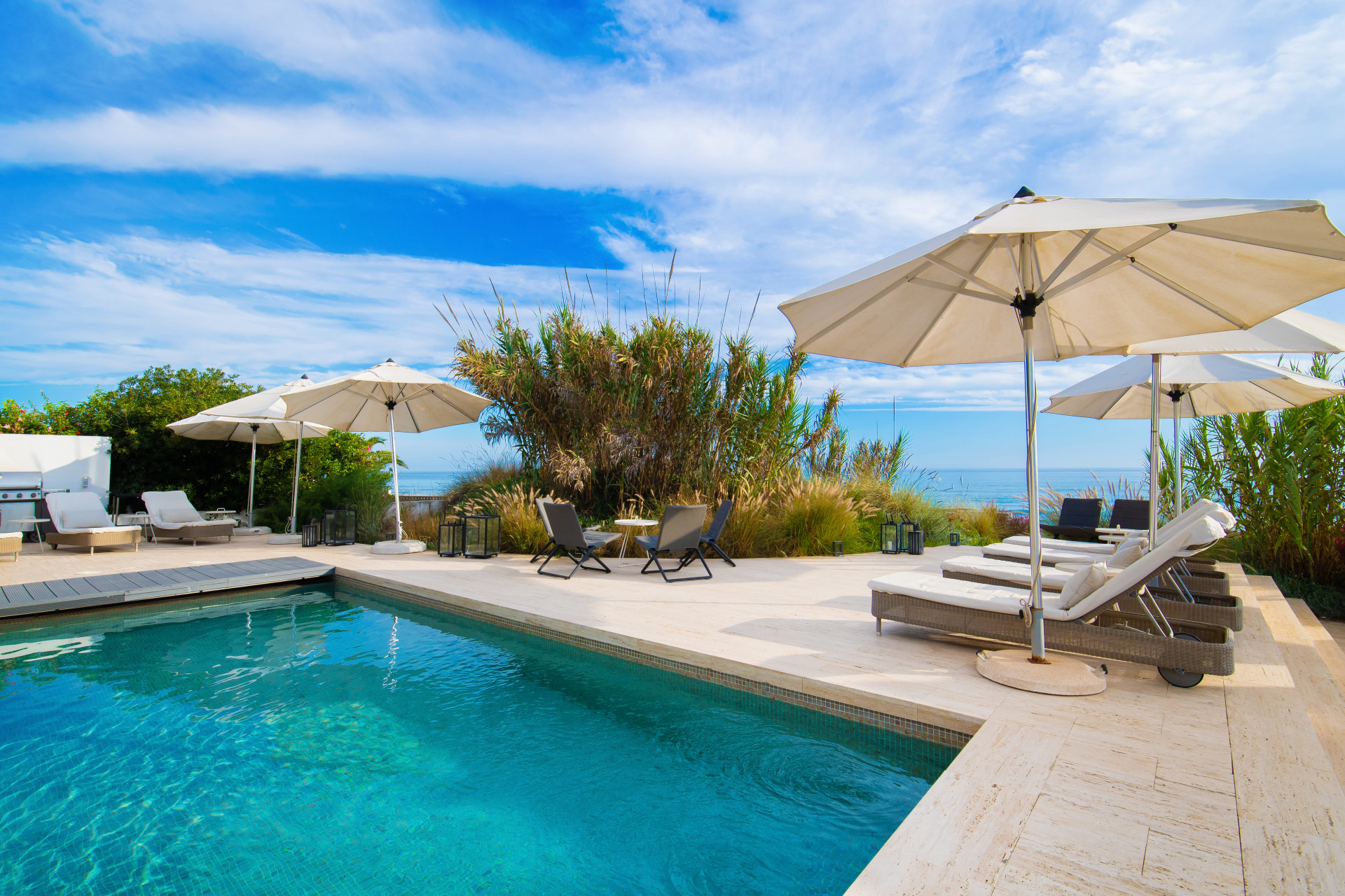 Spectacular South-East Facing Beachfront Villa with Direct Sea Access in Costabella, Marbella