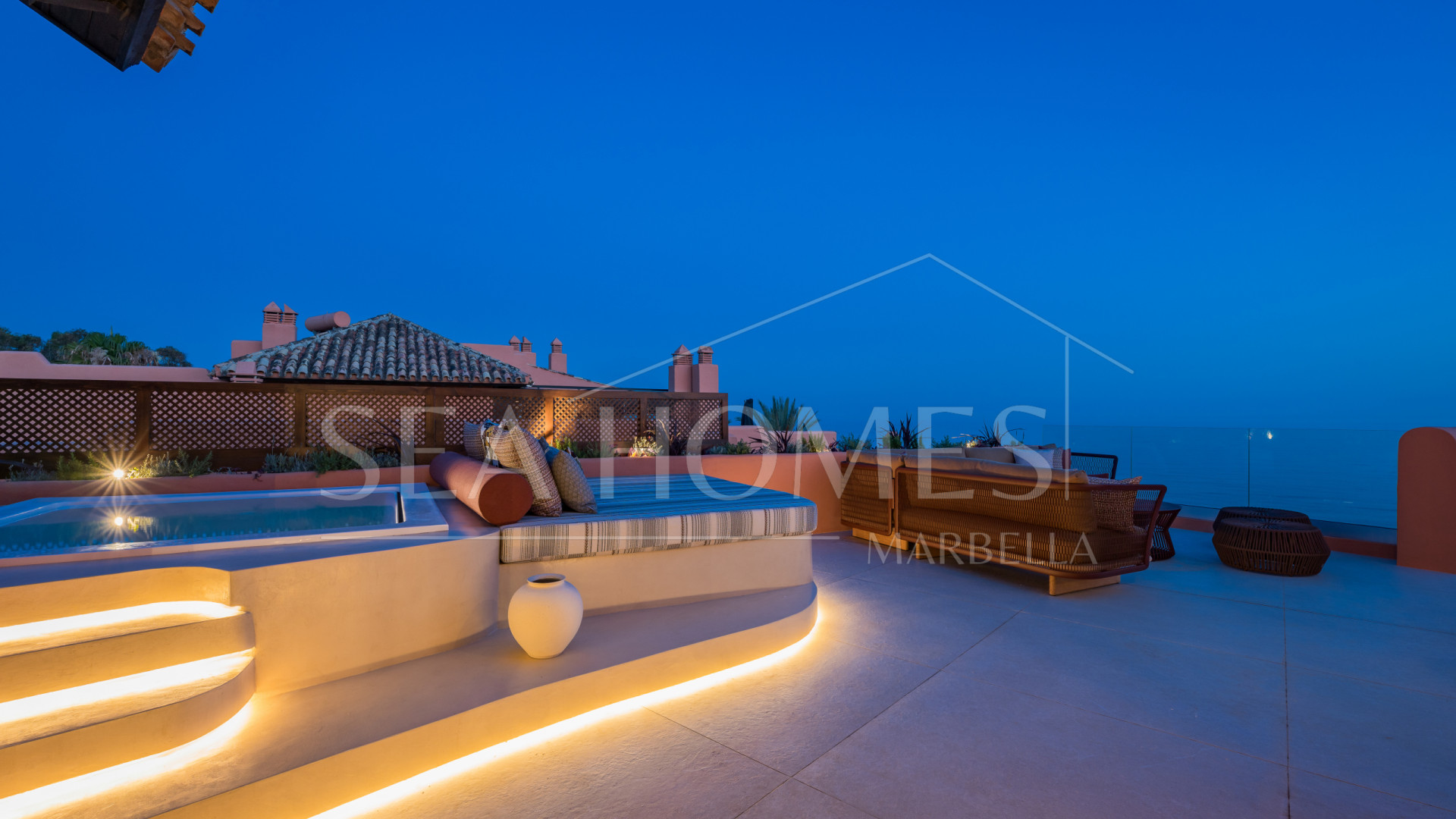 Los Monteros beachfront duplex  penthouse