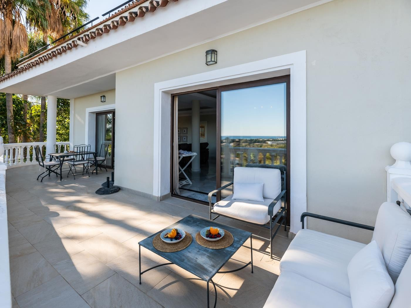 Exclusive villa for rent in Río Real, Marbella, with panoramic sea and valley views