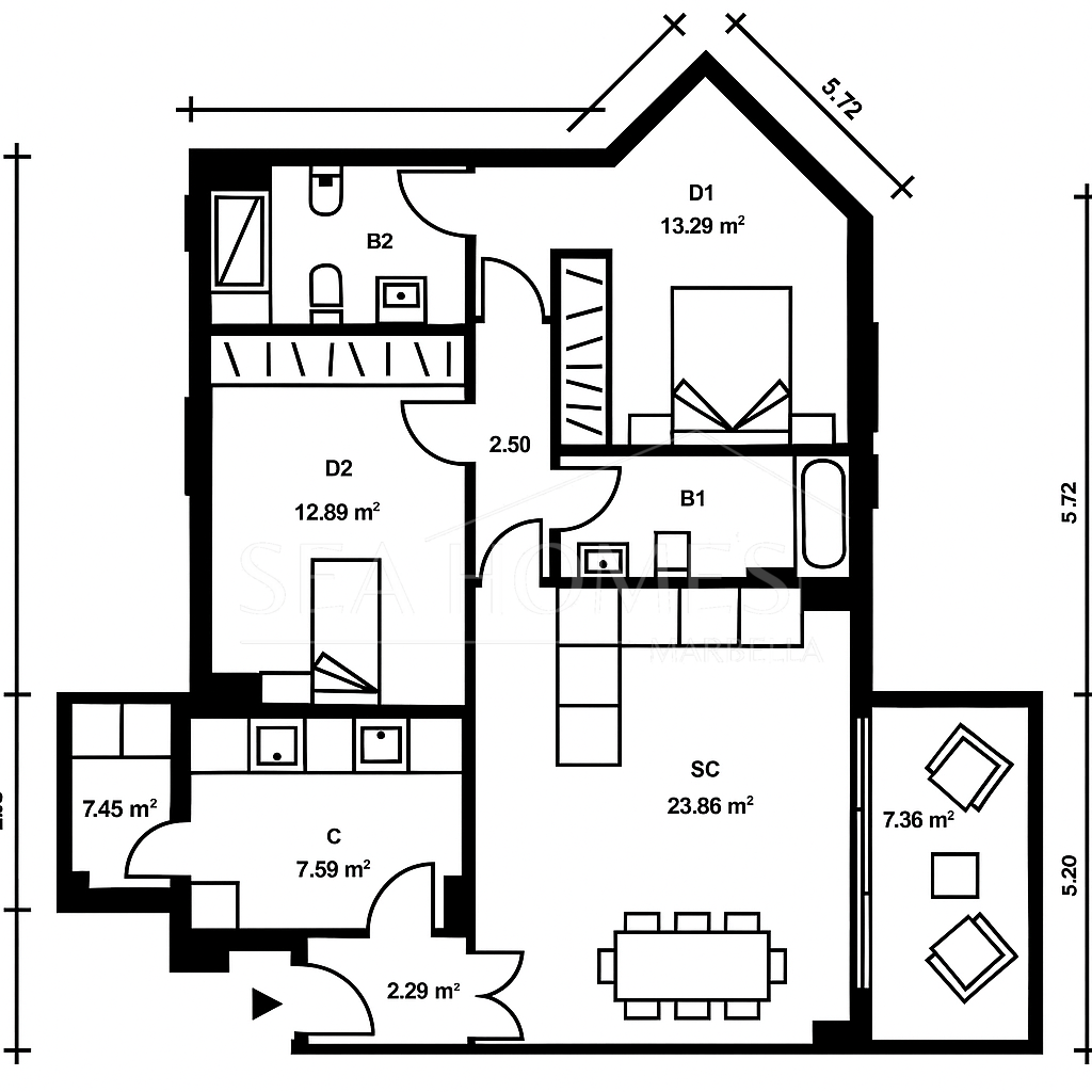 Modern apartment in the heart of charming Estepona