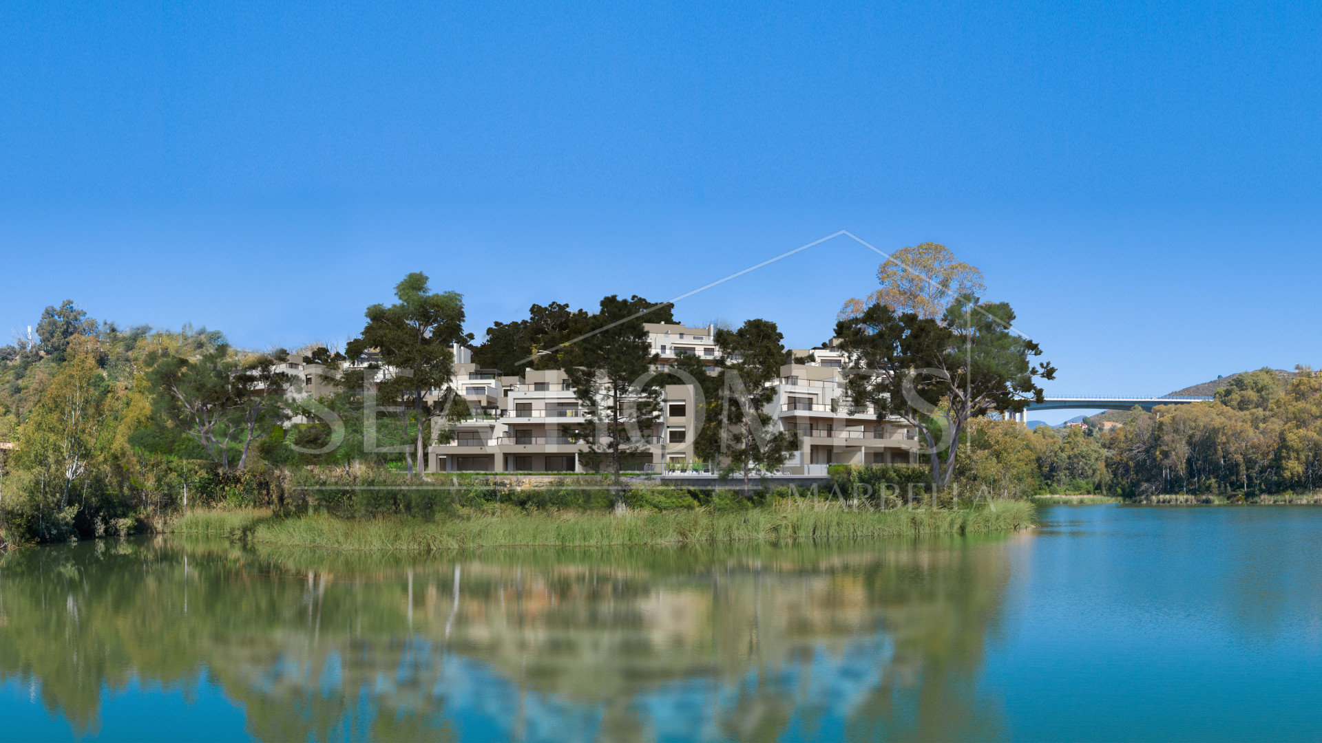 Marbella Lake, a modern development at the heart of Golf Valley in Nueva Andalucía.