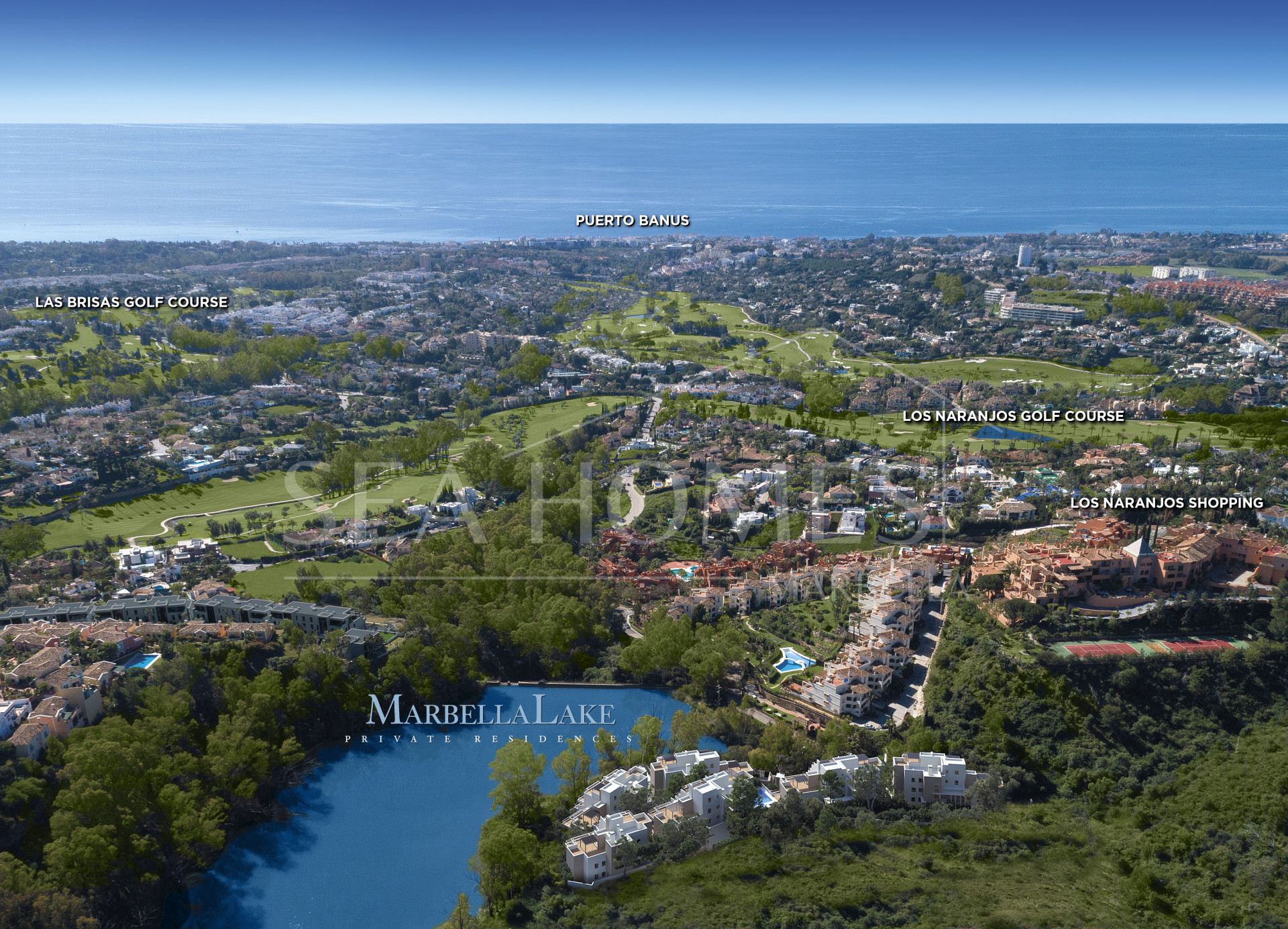 Marbella Lake, a modern development at the heart of Golf Valley in Nueva Andalucía.