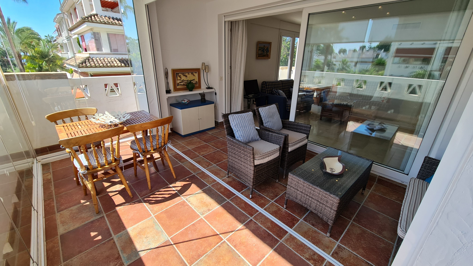 Attention! The only apartment for sale in Las Cañas Beach, beach side of Marbella's Golden Mile!