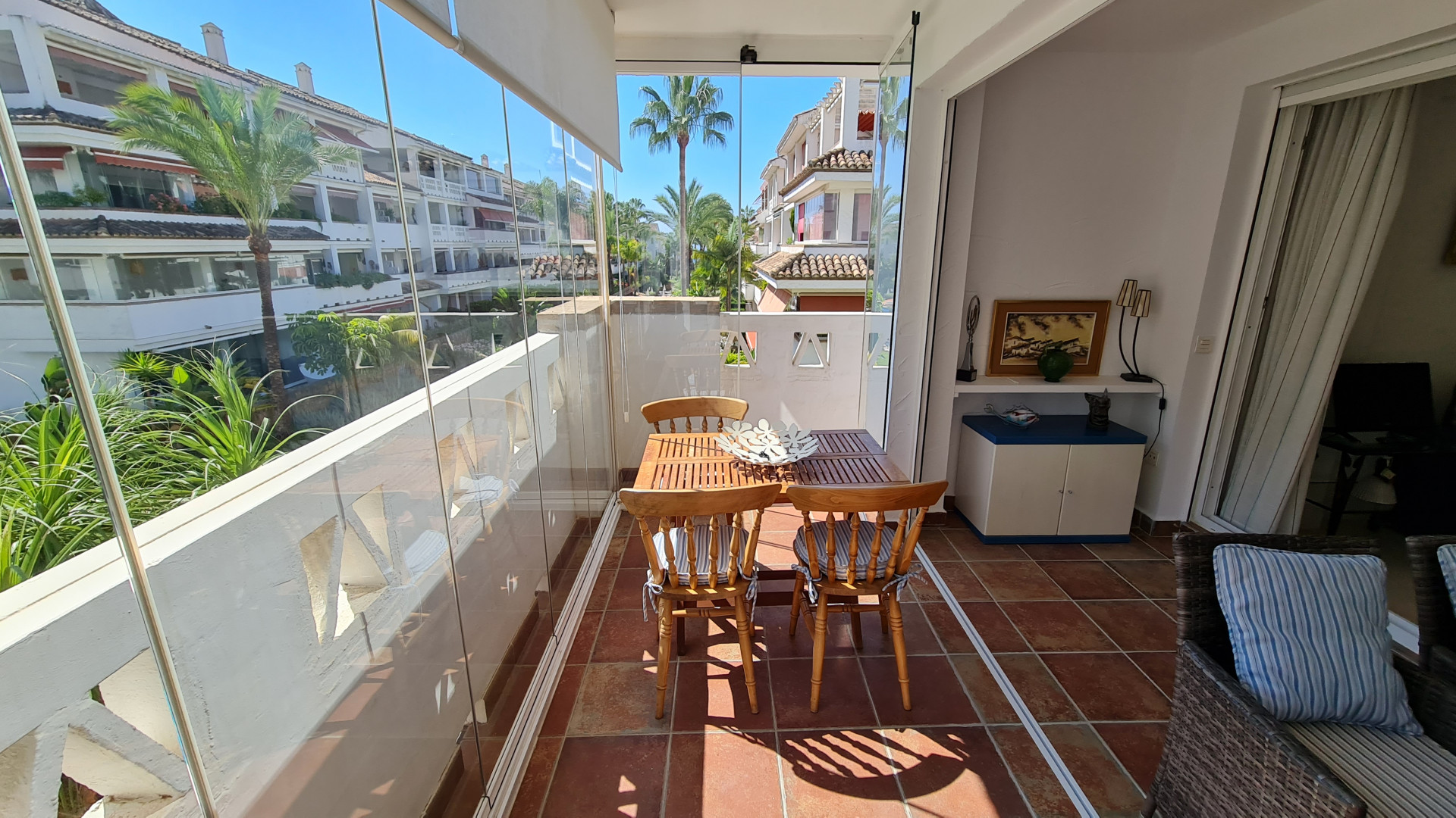 Attention! The only apartment for sale in Las Cañas Beach, beach side of Marbella's Golden Mile!