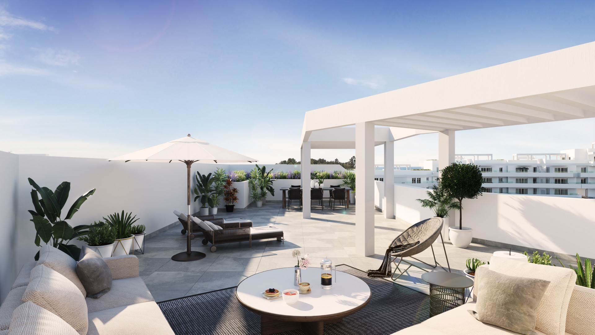 EXCELLENT BRAND NEW 2-BEDROOM DUPLEX PENTHOUSE IN SPACIOUS COMPLEX IN MALAGA...