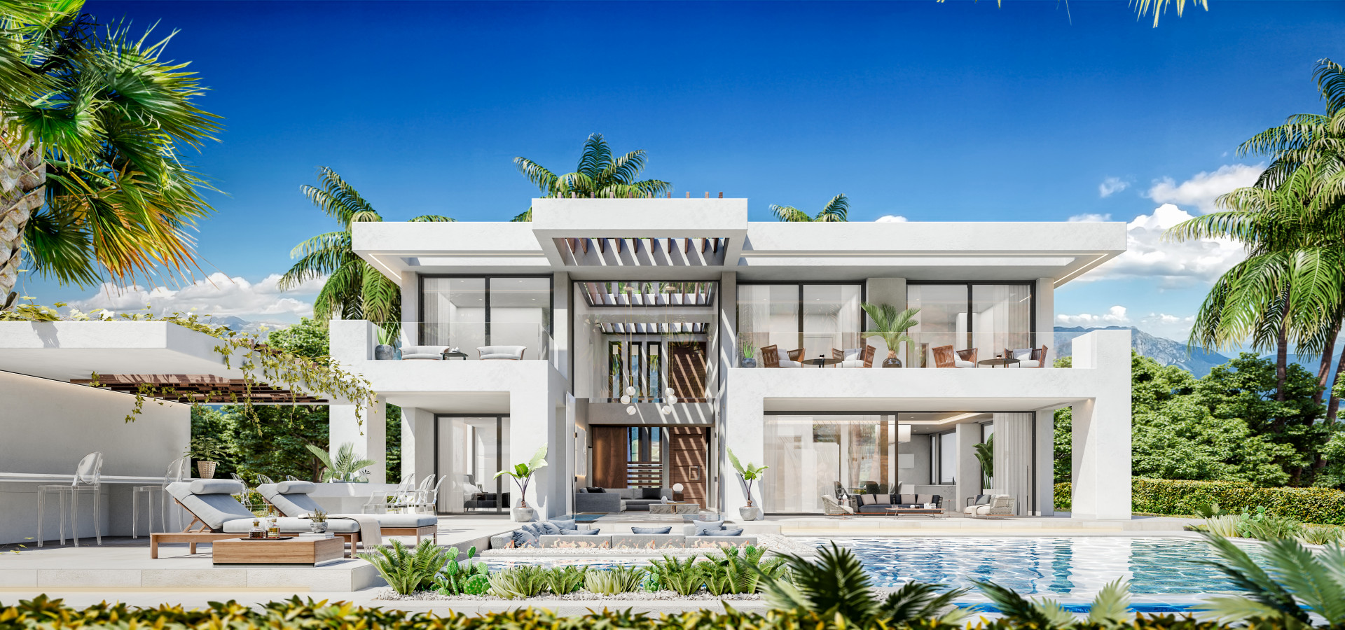 New project of contemporary villas on the New Golden Mile