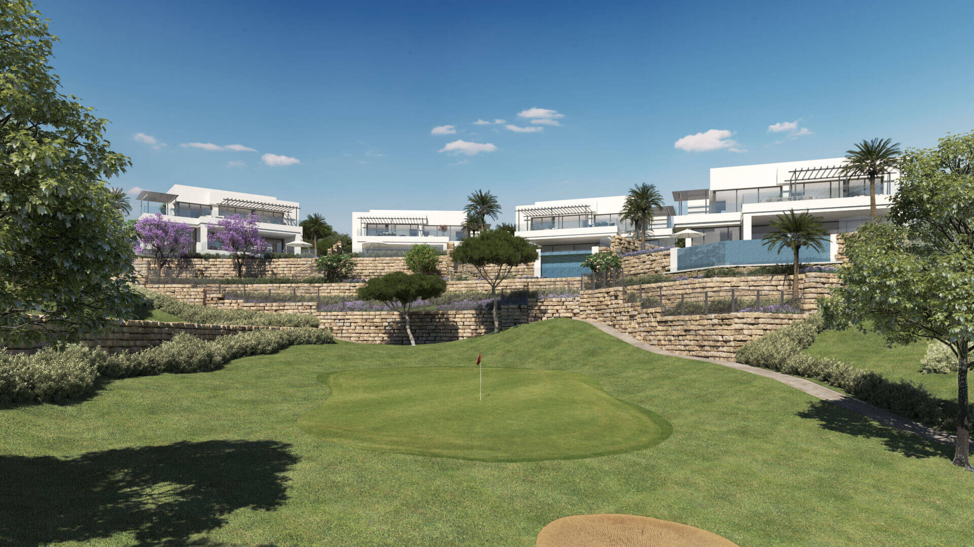 First line off plan enclosed boutique complex of modern villas for sale in Cabopino – Marbella