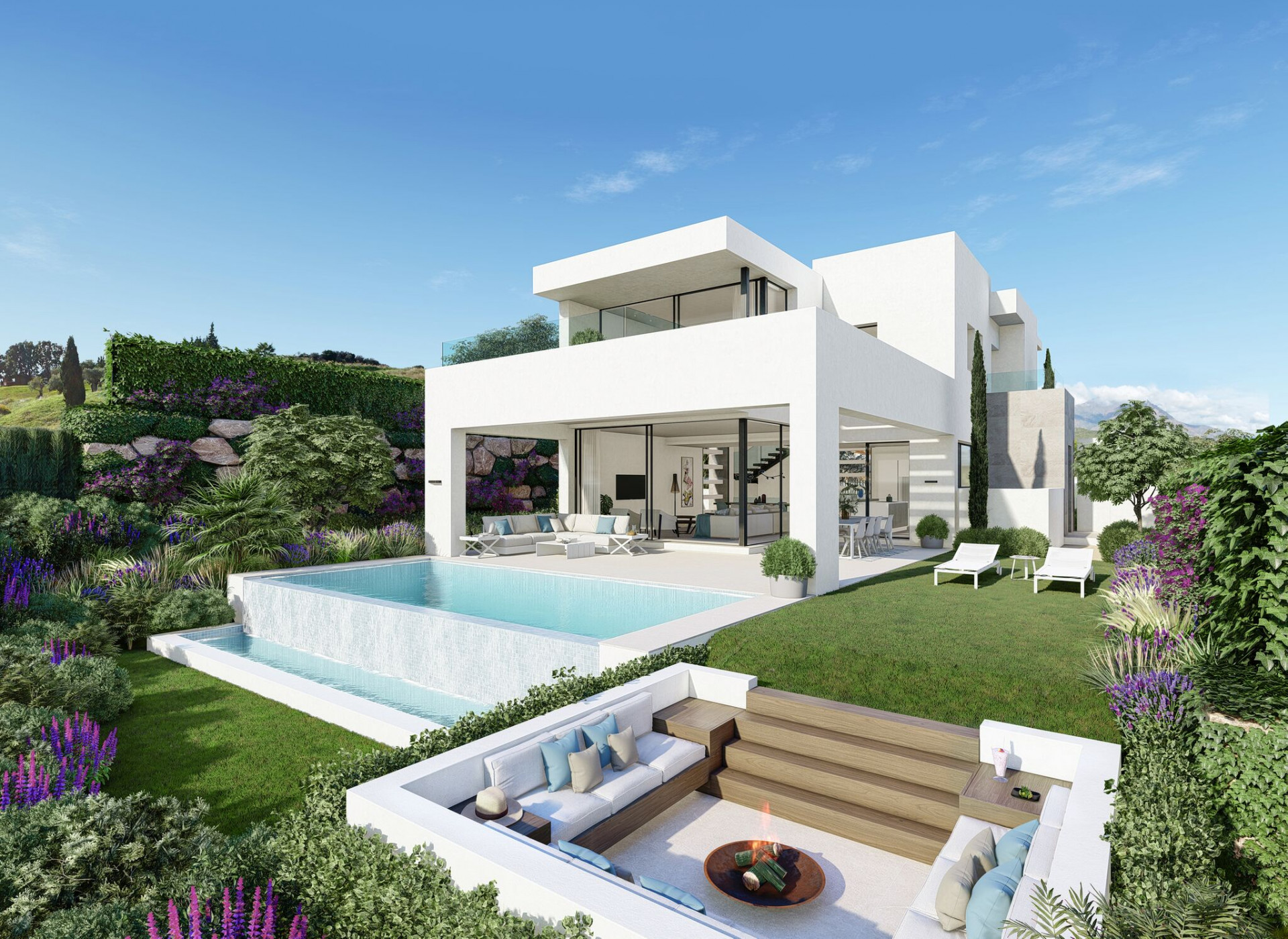 First line golf modern boutique new development of villas in Estepona