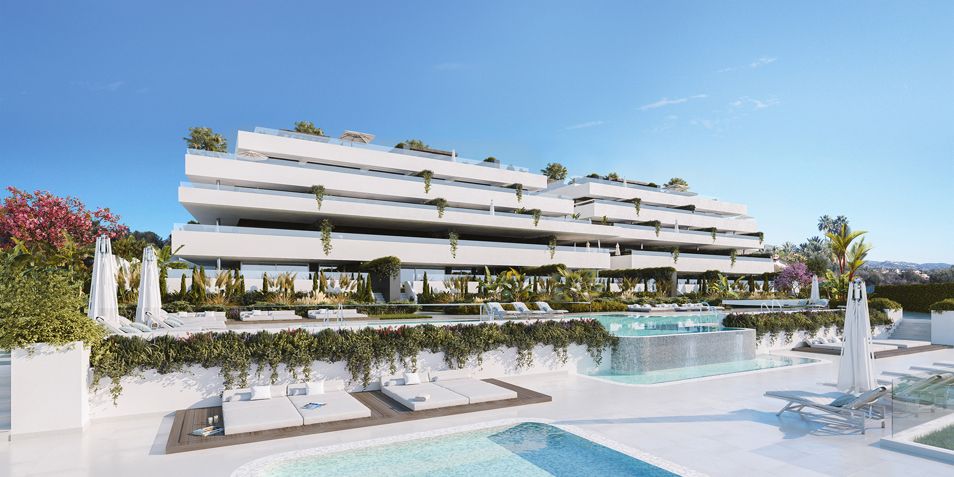 Brand new front line golf modern apartments on the New Golden Mile in Estepona