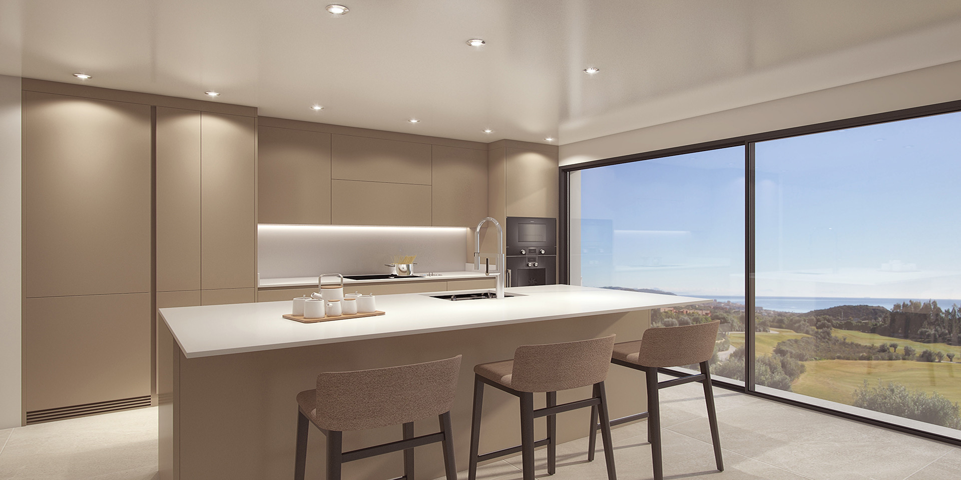 Brand new front line golf modern apartments on the New Golden Mile in Estepona