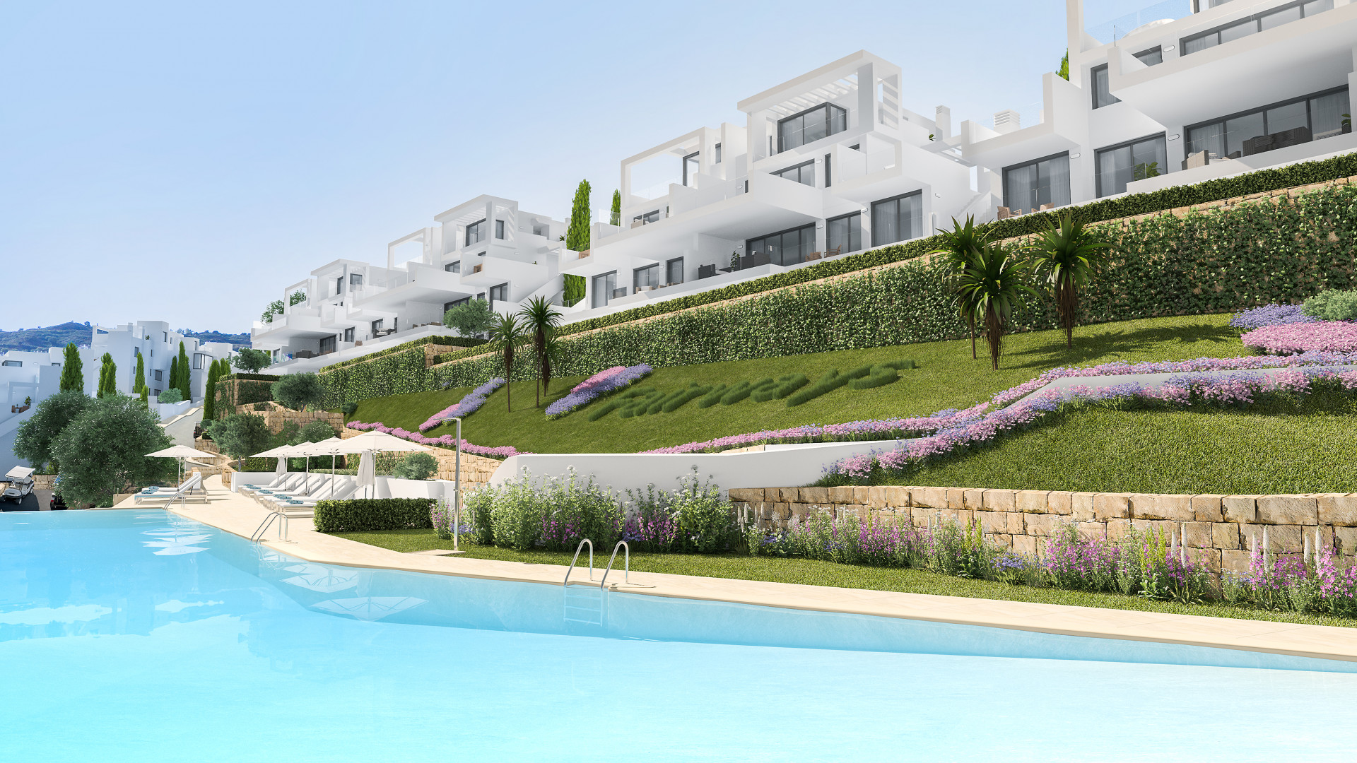 New built modern first line golf apartments & duplex penthouses for sale in La Cala Golf