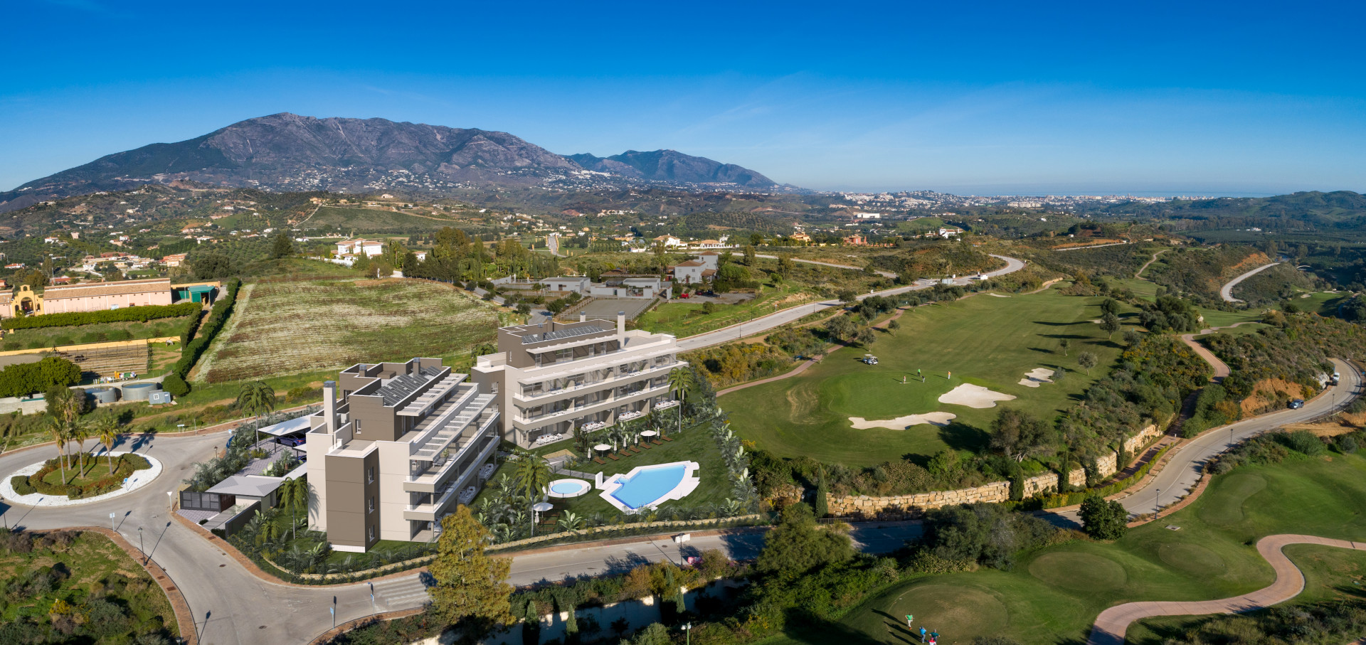 New development of modern apartments and penthouses for sale in La Cala Golf