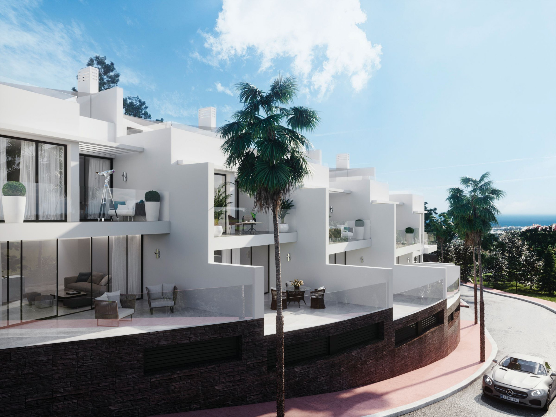 Brand new modern townhouses for sale in the village of Benalmadena