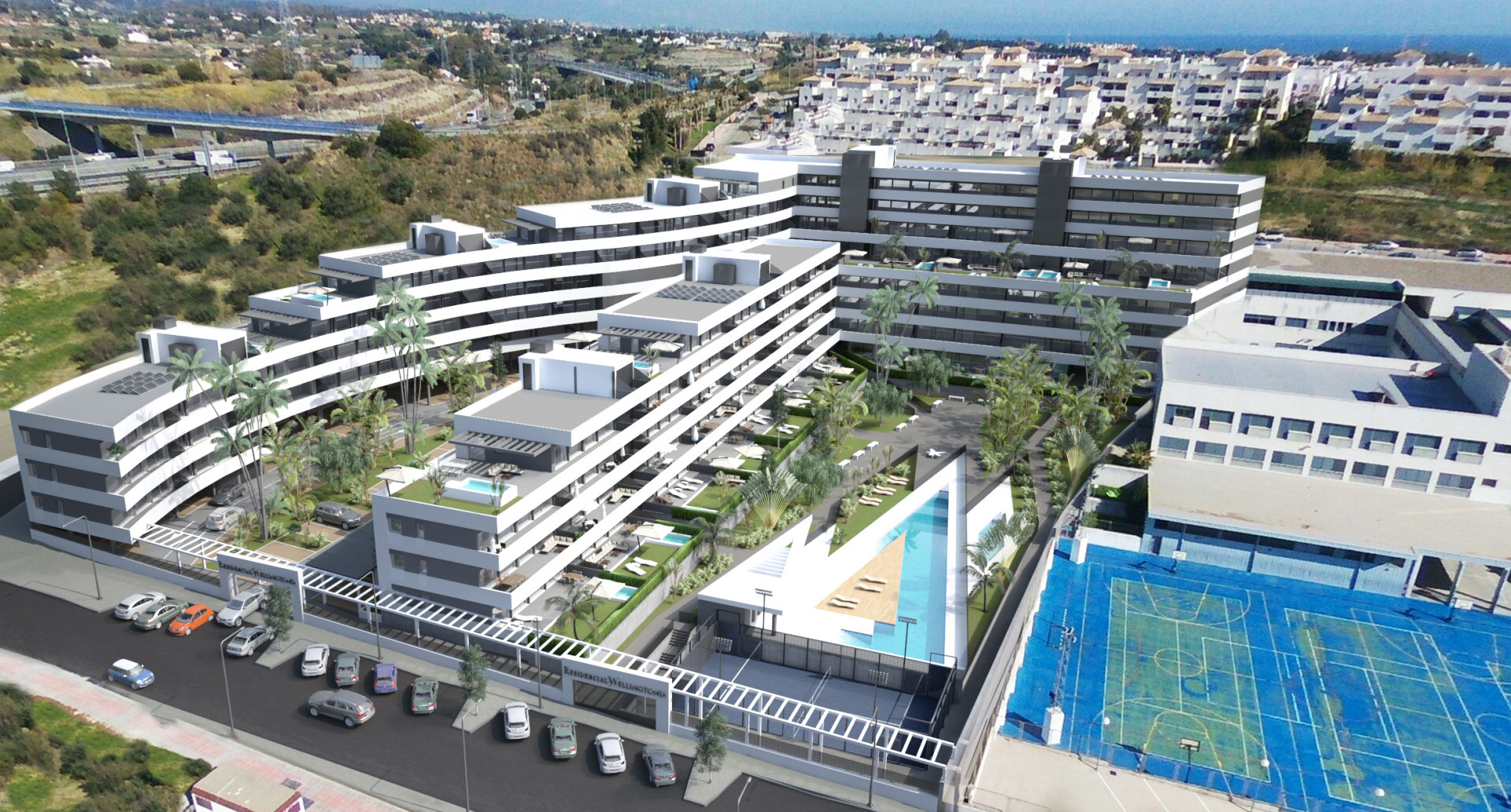 Off Plan modern apartments and penthouses for sale in Estepona downtown