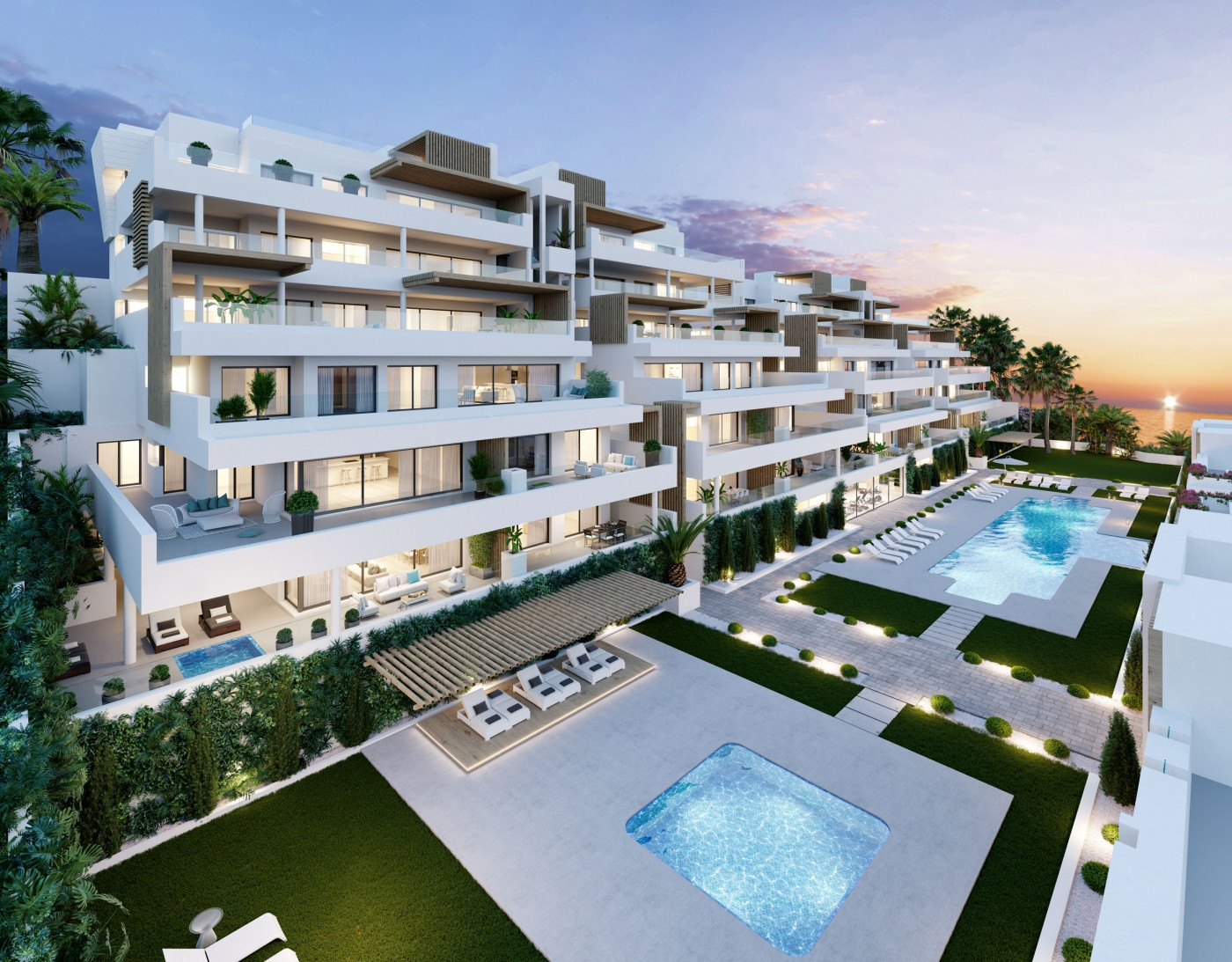 Off plan modern apartments and penthouses for sale in Estepona