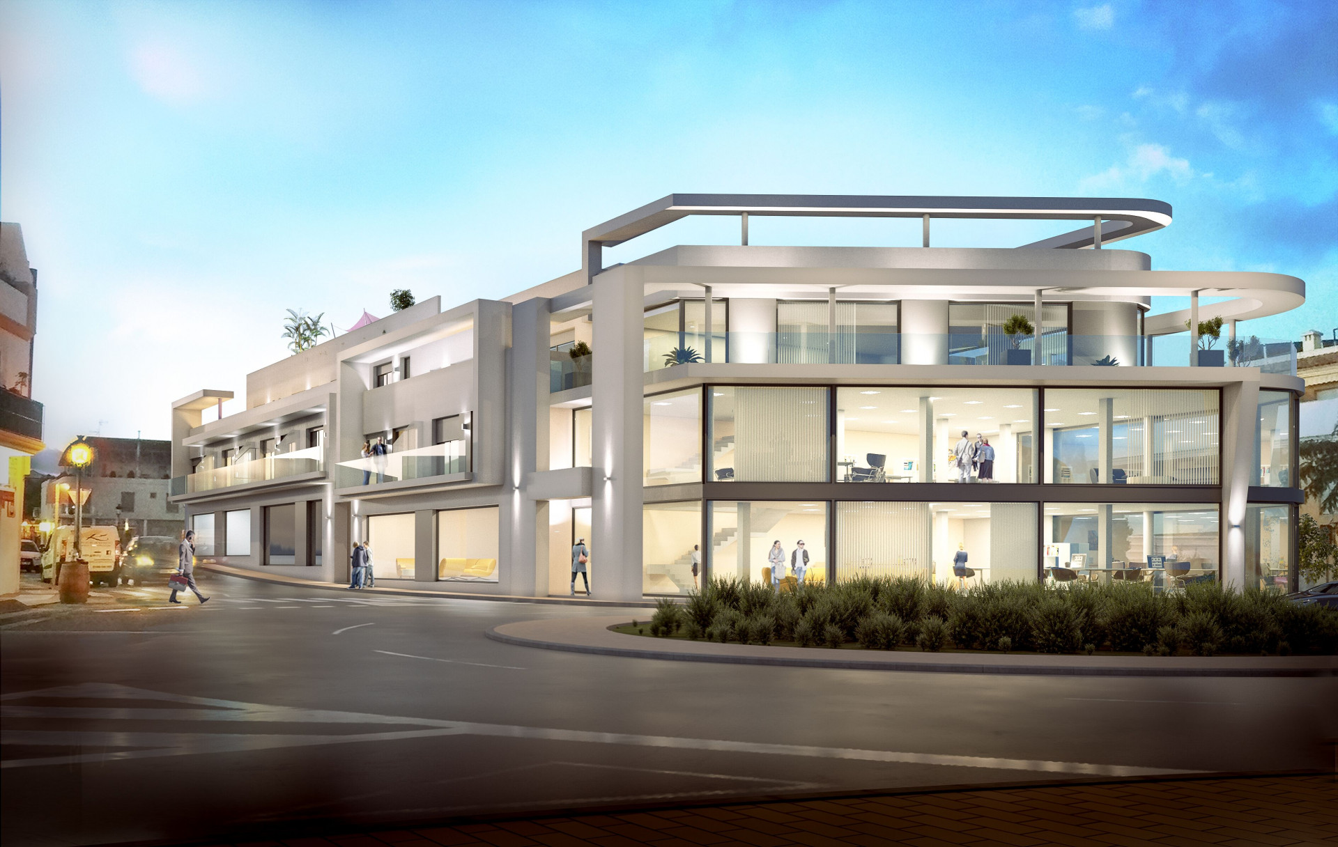 Contemporary new development of apartments and commercial premises in Cancelada - New Golden Mile
