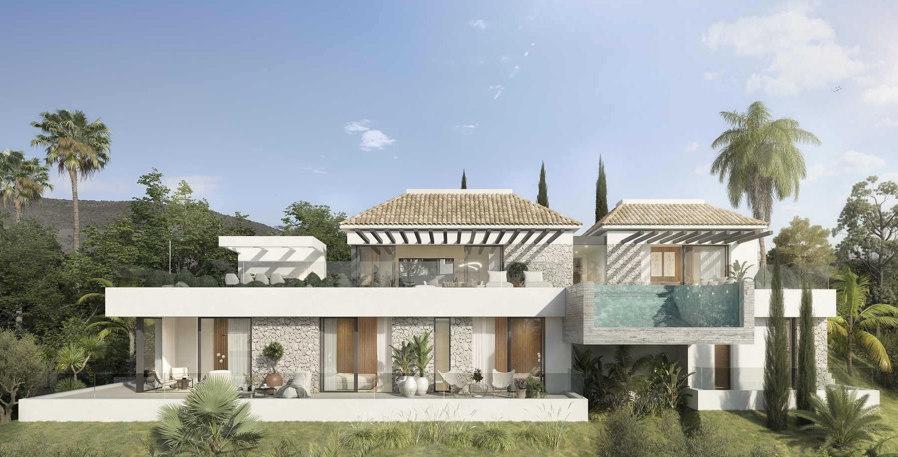 Charmante vrijstaande moderne villas te koop in Santa María Golf – Elviria