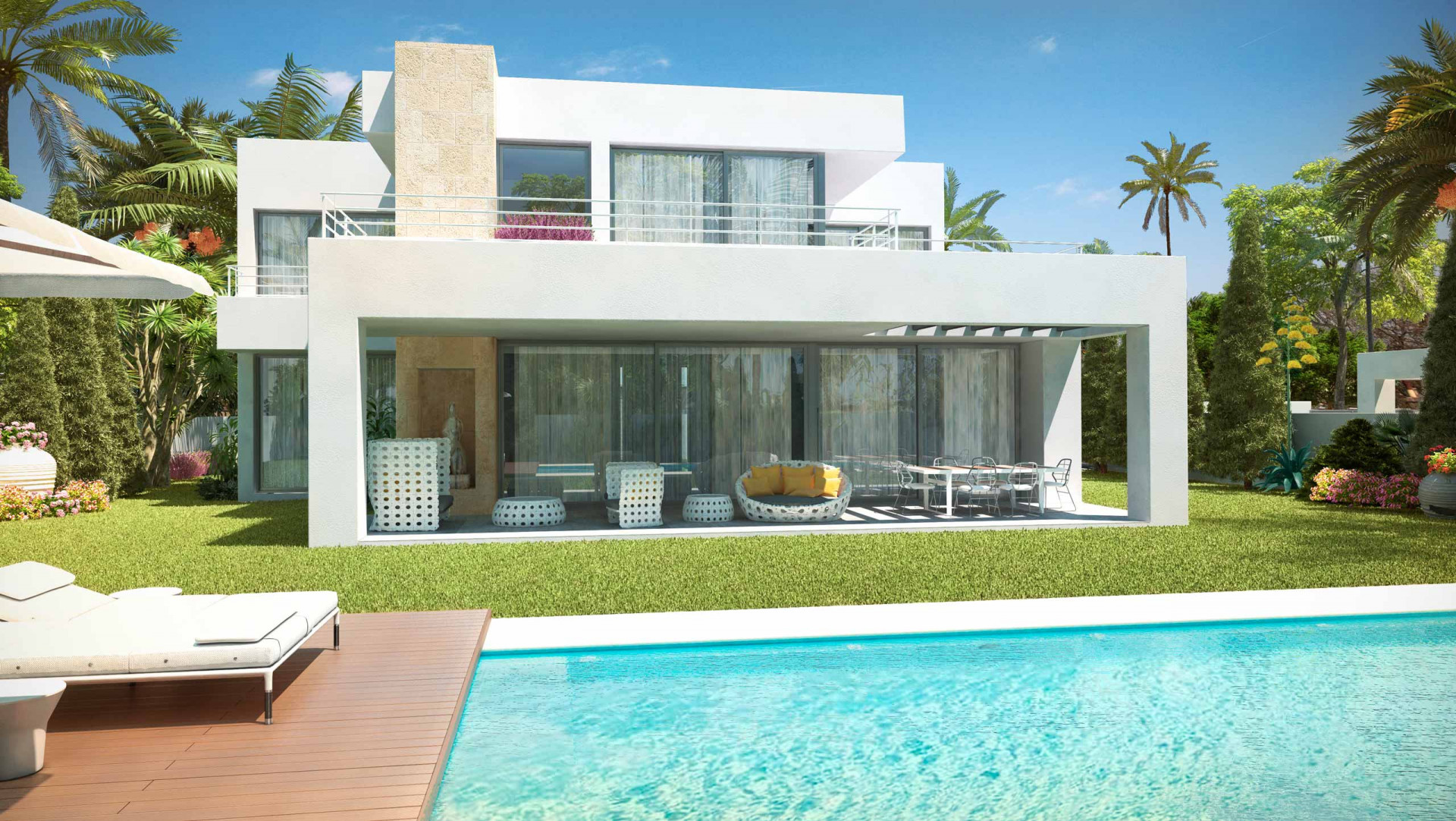 New Contemporary villa for sale in on the New Golden Mile in Estepona