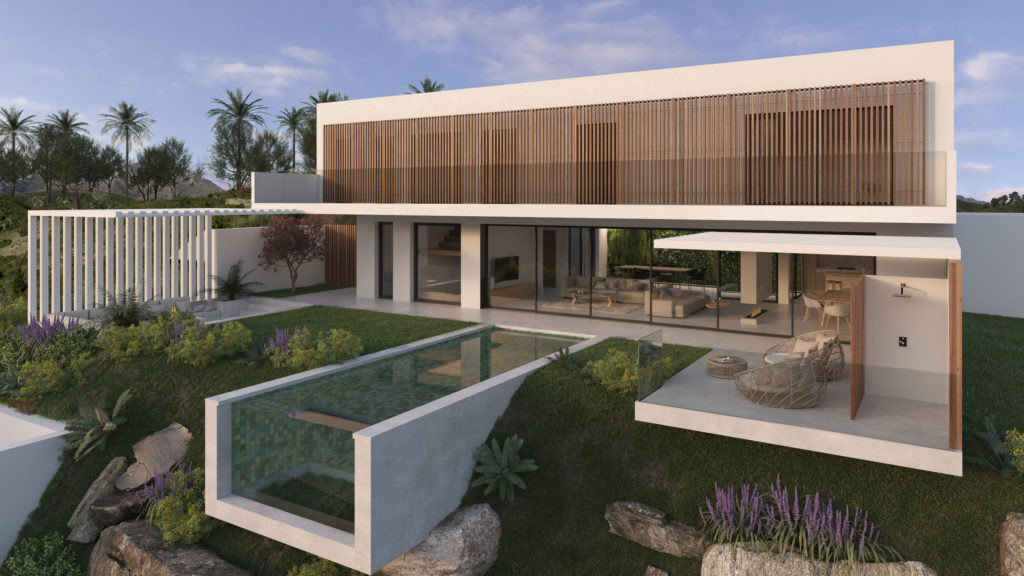 New contemporary villas for sale in Casares Costa