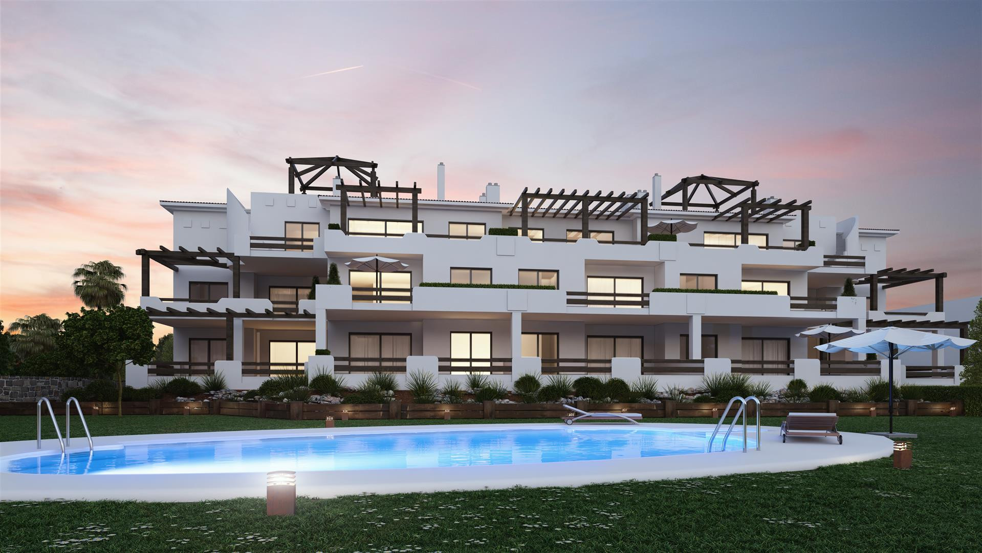 New development of modern apartments in Casares Estepona West