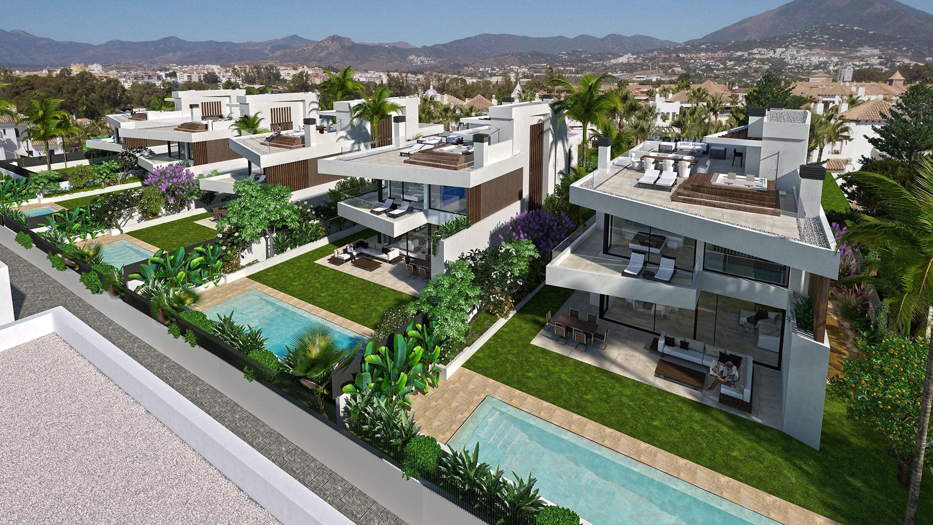 Exclusief project van luxe moderne vrijstaande villa's in Puerto Banús
