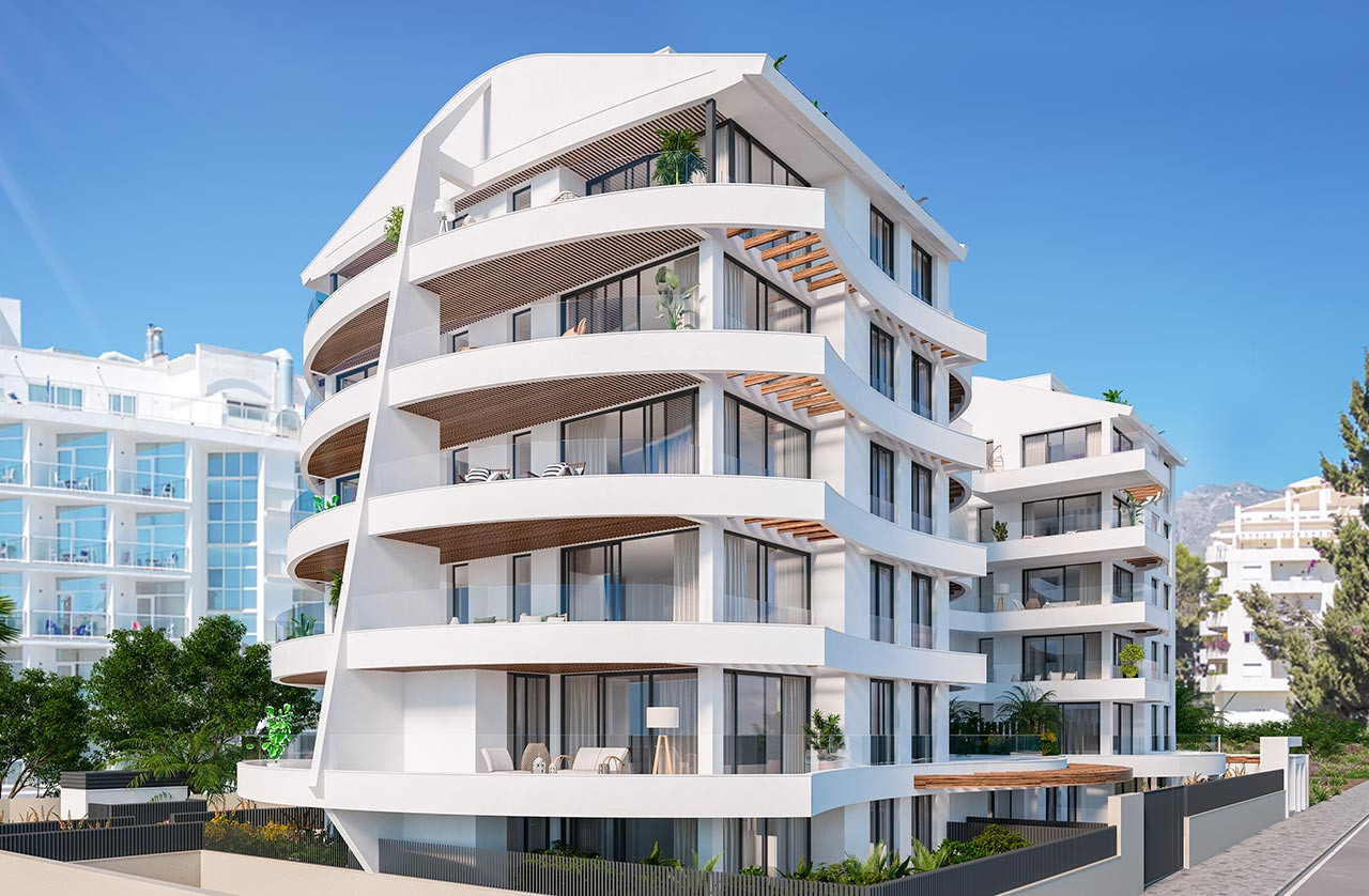 New development of modern apartments and penthousses for sale in the heart of  Benalmádena