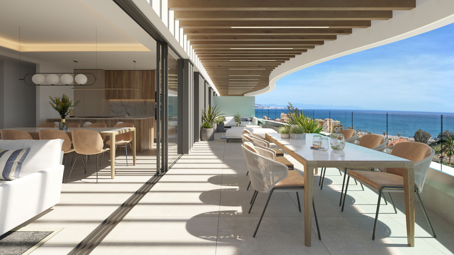 Off plan boutique complex of modern apartments by the sea in Mijas Costa - Fuengirola