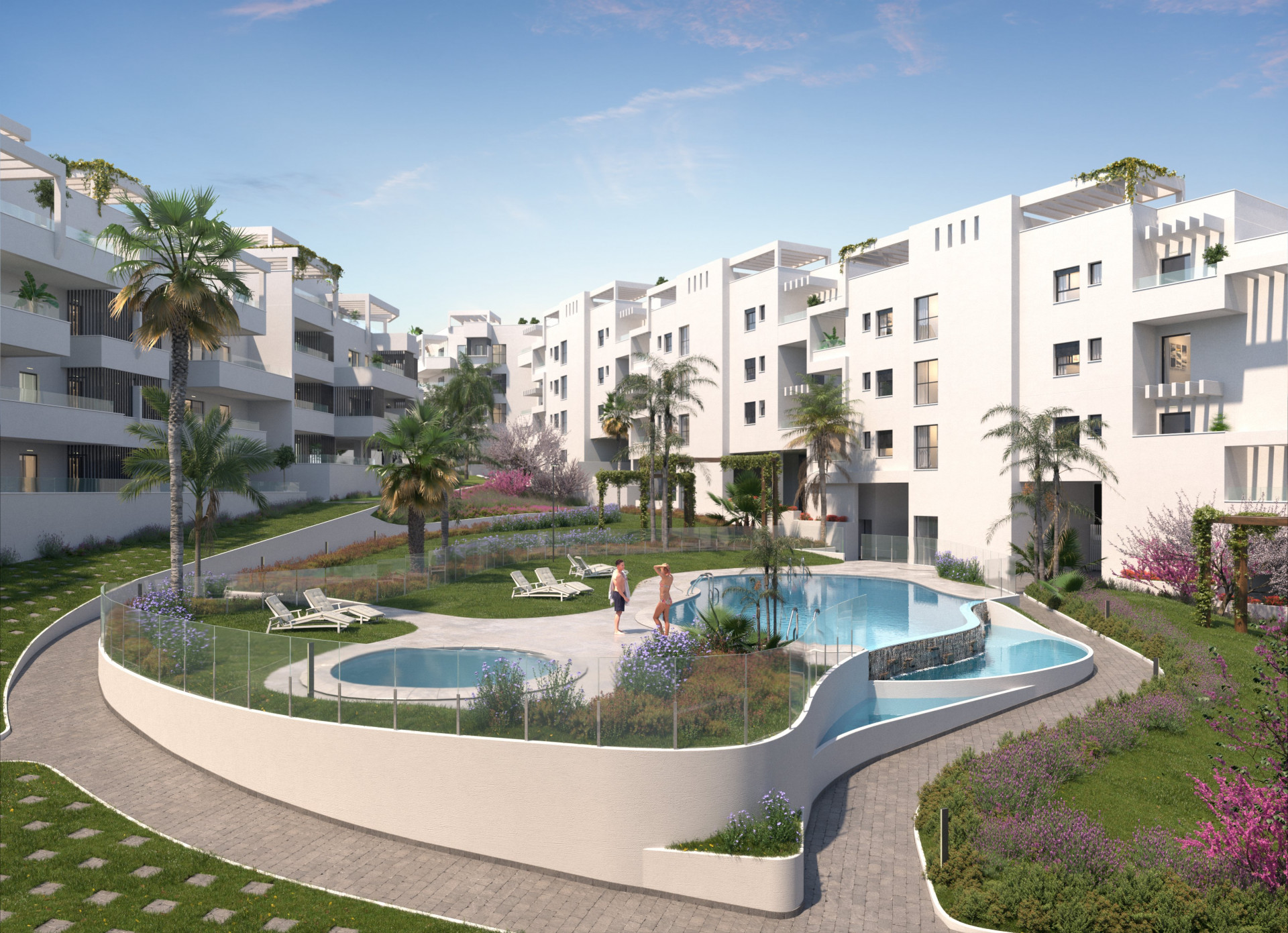 New complex of modern-contemporary apartments for sale in El Limonar - Málaga City