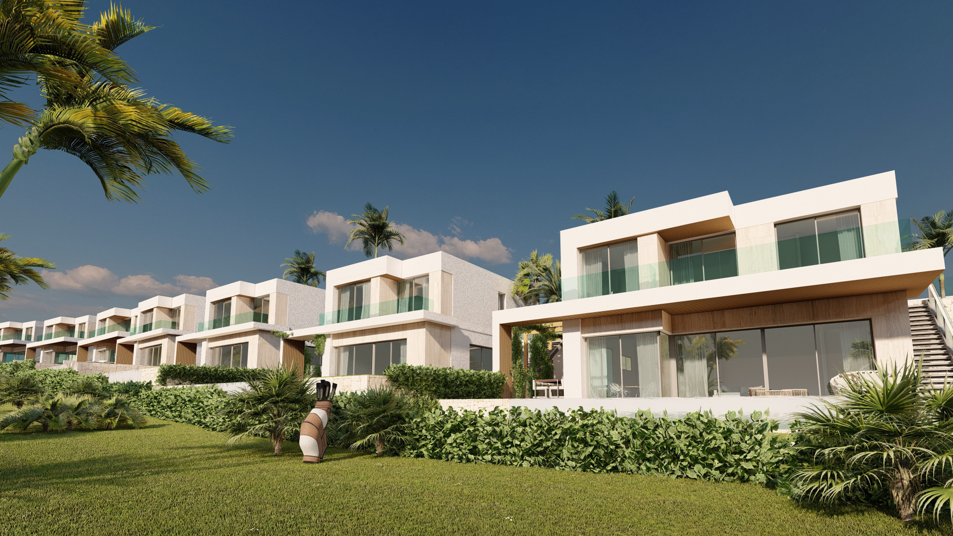 Modern eerstelijns golfcomplex van vrijstaande villa's te koop in Estepona west - Azata Golf
