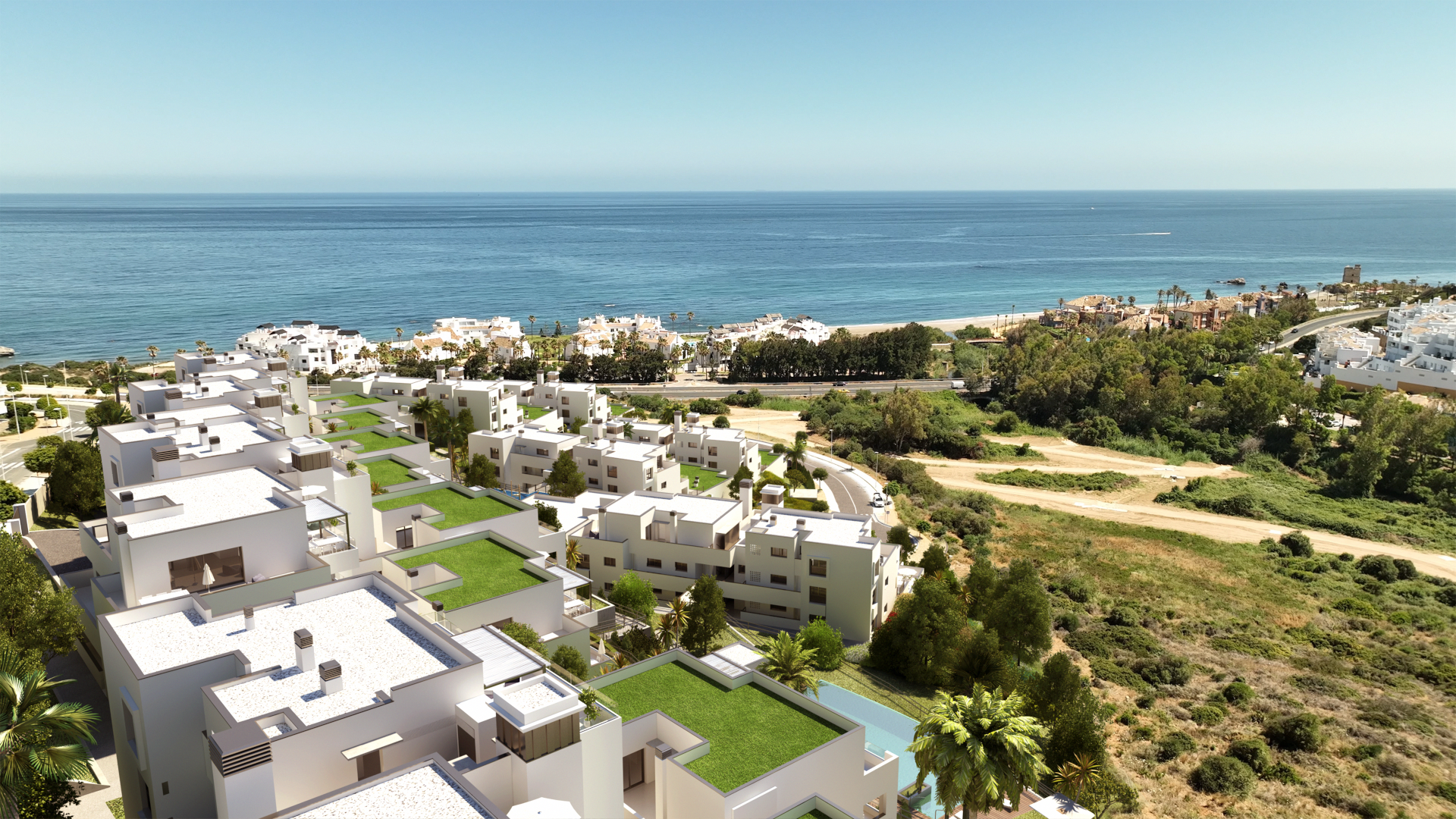 Exclusive beach complex of apartments and penthouses for sale in Casares-Estepona