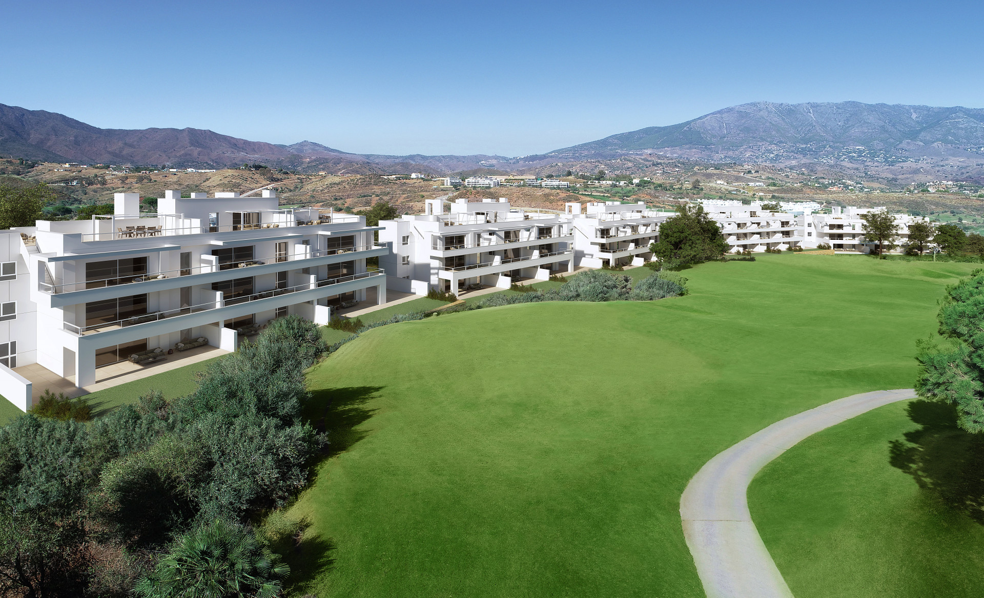 Nieuw, off-plan, eerstelijns golf project met moderne appartementen te koop in La Cala Golf
