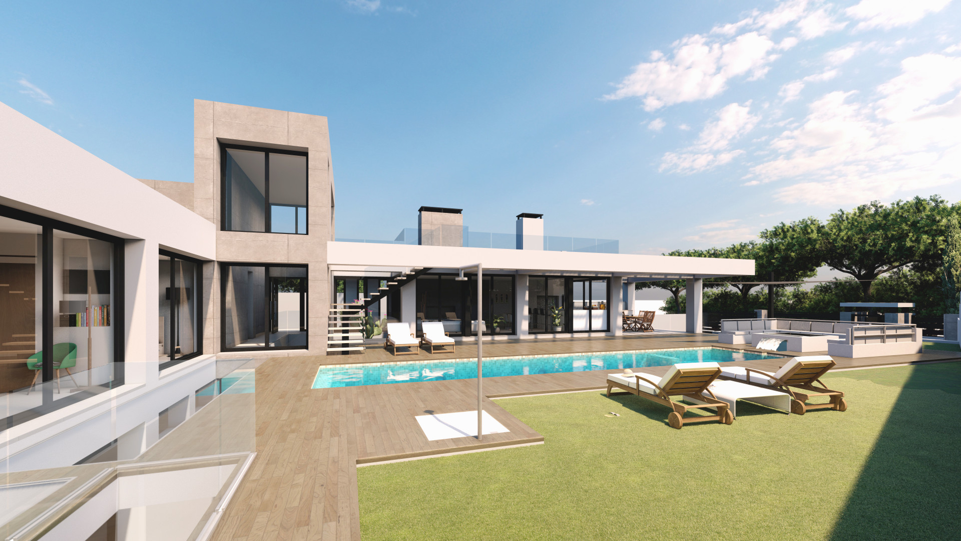 New exclusive and modern boutique complex of detached villas for sale in Chaparral - Mijas Costa