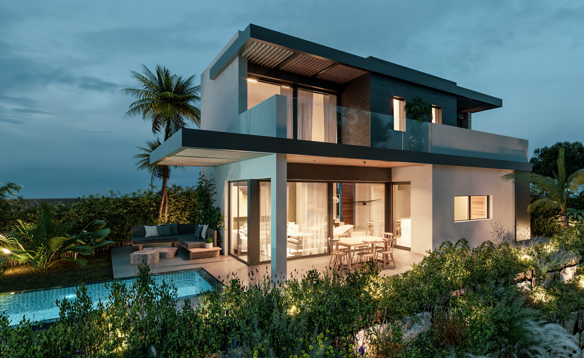 Modern luxury boutique complex of villas for sale in the New Golden Mile - Estepona