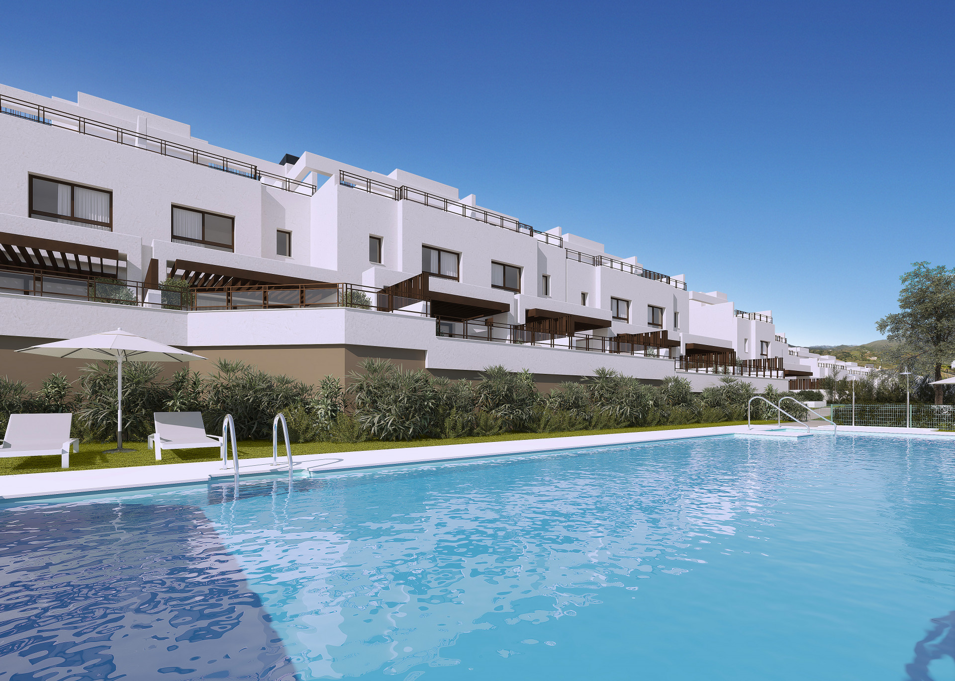 New off-plan golf development of modern townhouses for sale in La Cala Golf
