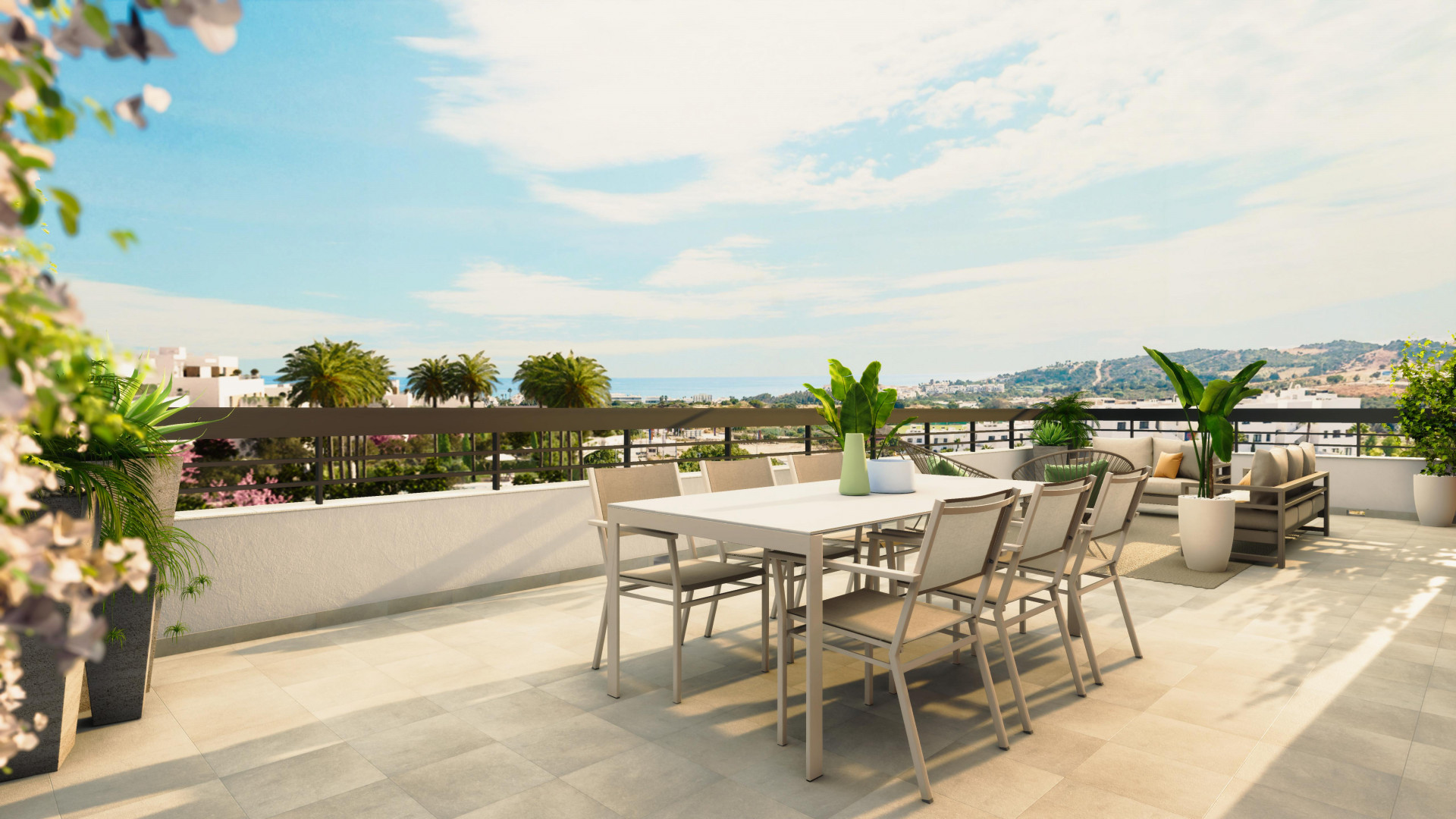 Off-plan contemporary apartments and penthouses for sale in Estepona west
