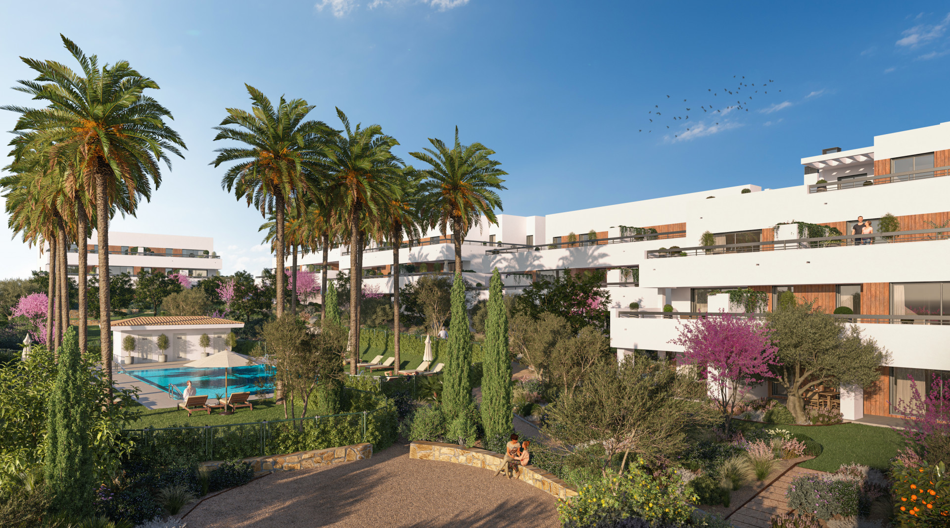 Off-plan contemporary apartments and penthouses for sale in Estepona west