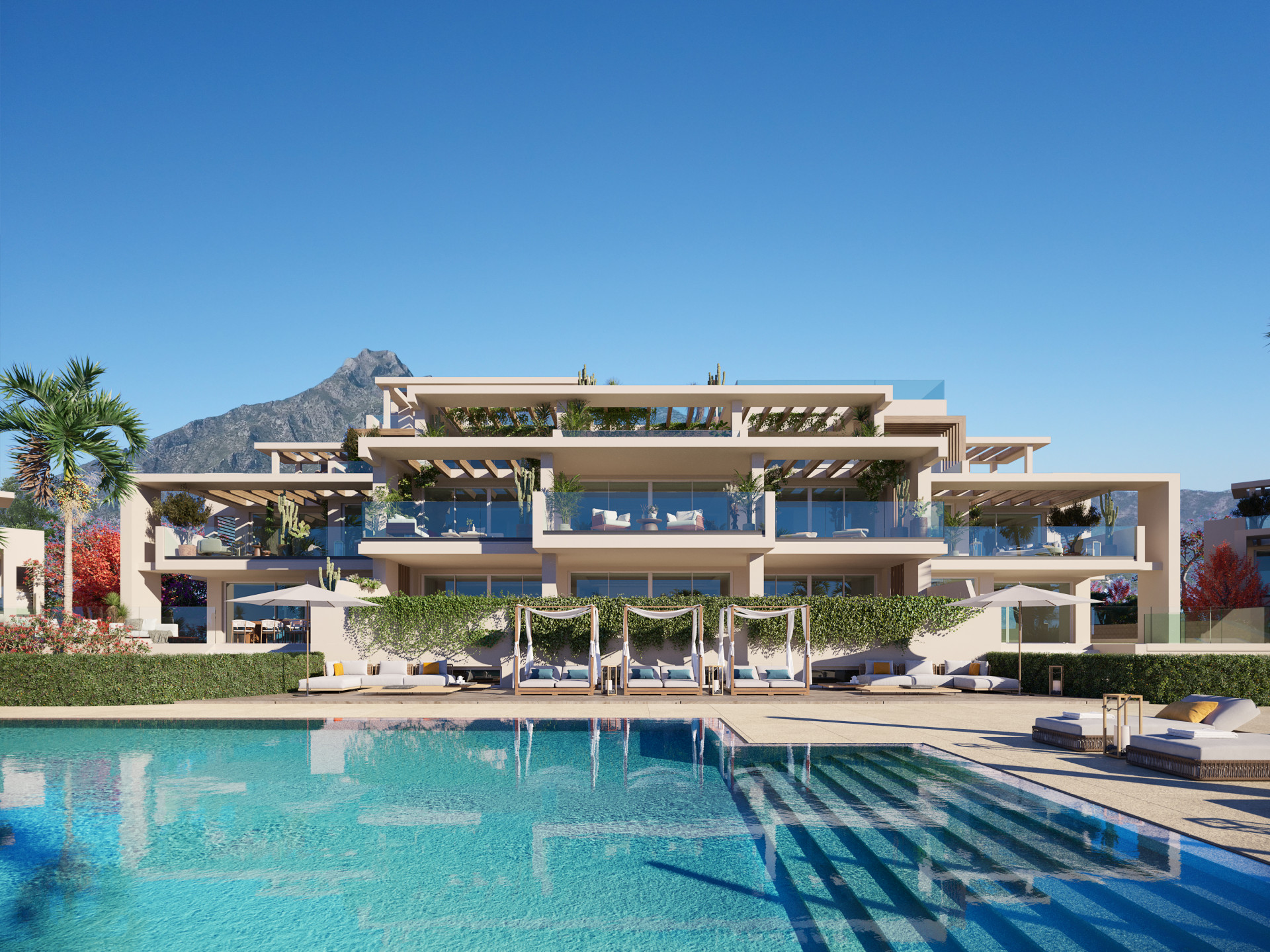Brand new contemporary beach luxurious boutique complex for sale on the Golden Mile – Marbella