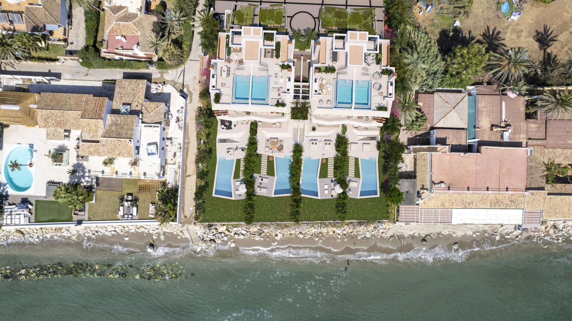 First line beach modern off-plan detached villas in Cabopino - Marbella East
