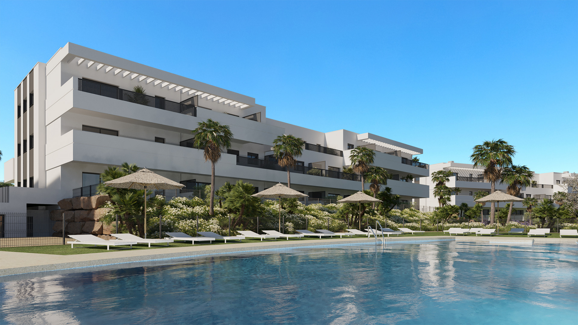 Off-plan development of modern luxury apartments for sale in Estepona
