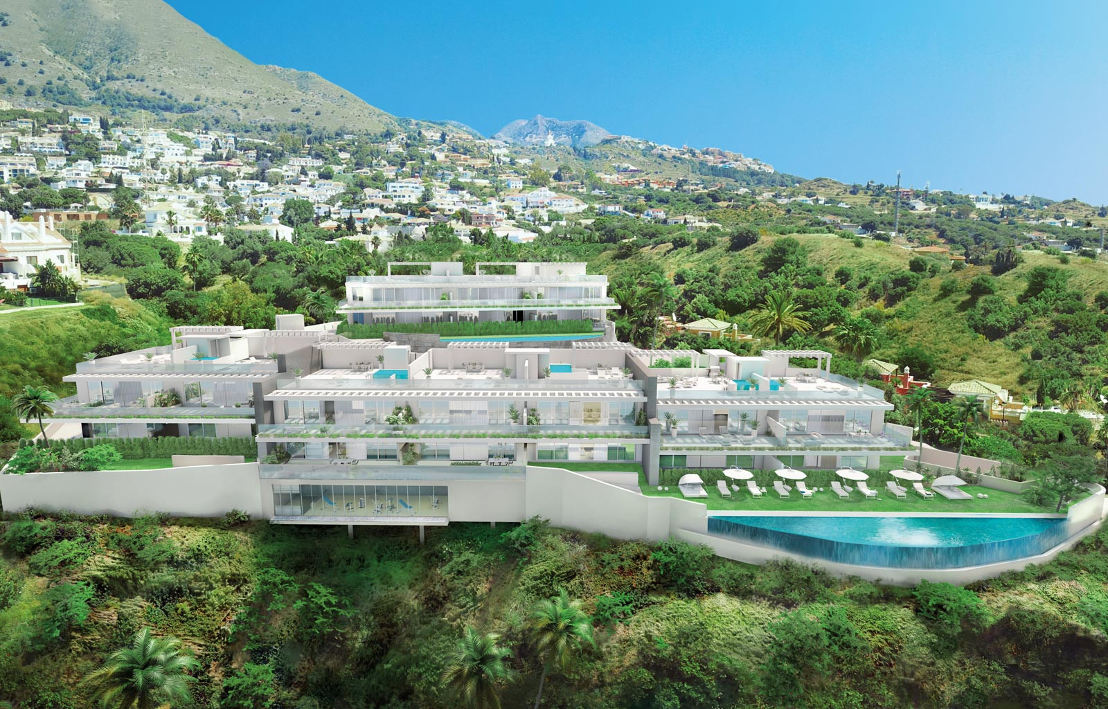 Off plan boutique complex of modern apartments and penthouses for sale in Fuengirola