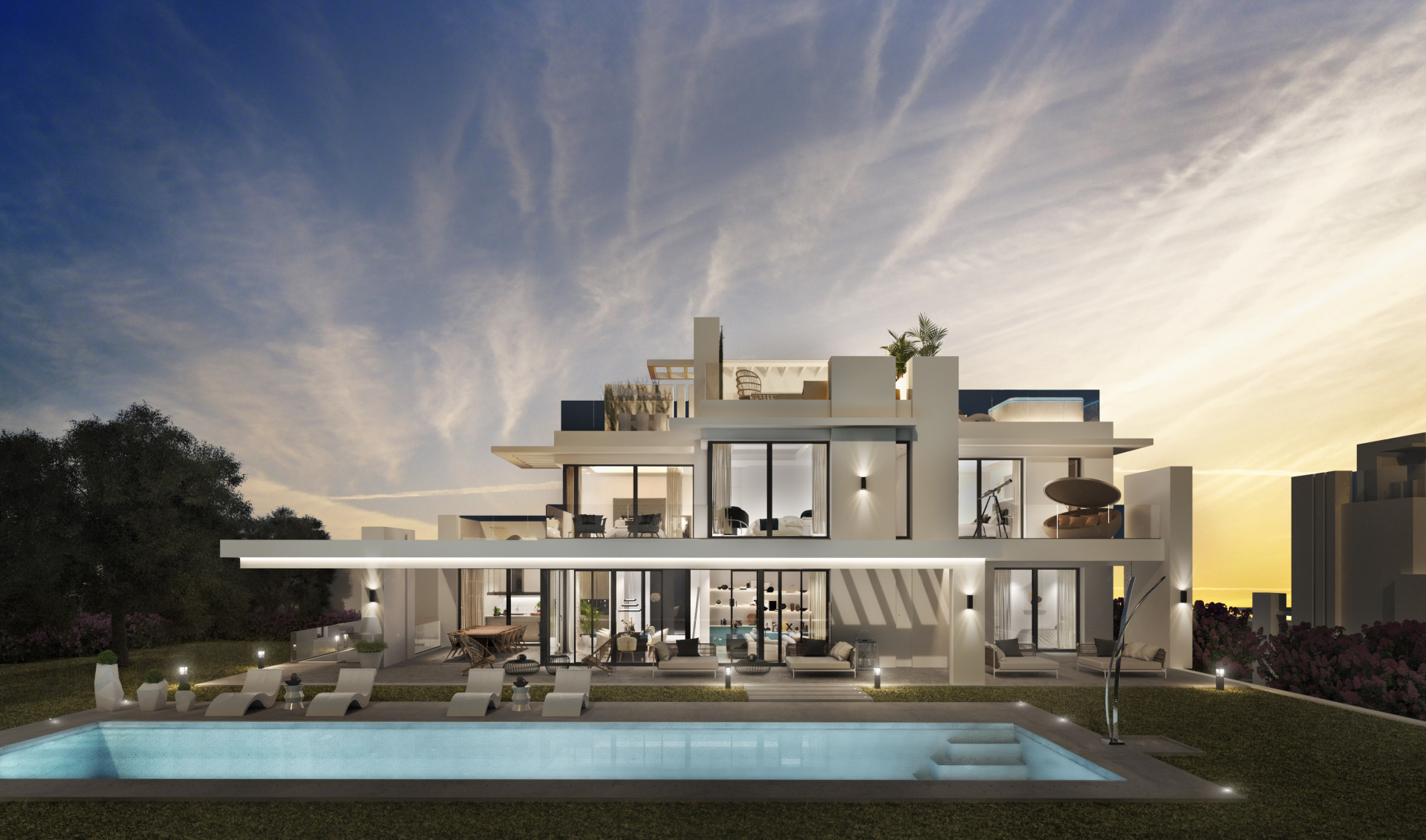 Luxury modern Villa for sale in Flamingos Golf - New Golden Mile
