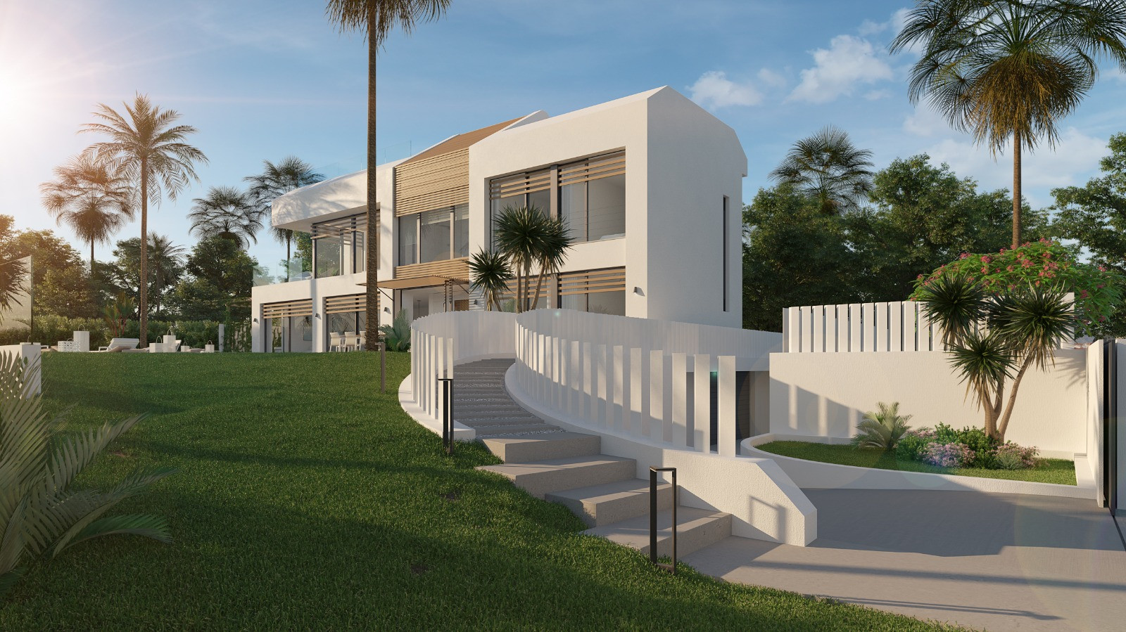 Front line beach modern off plan villa for sale in El Saladillo - New Golden Mile – Estepona