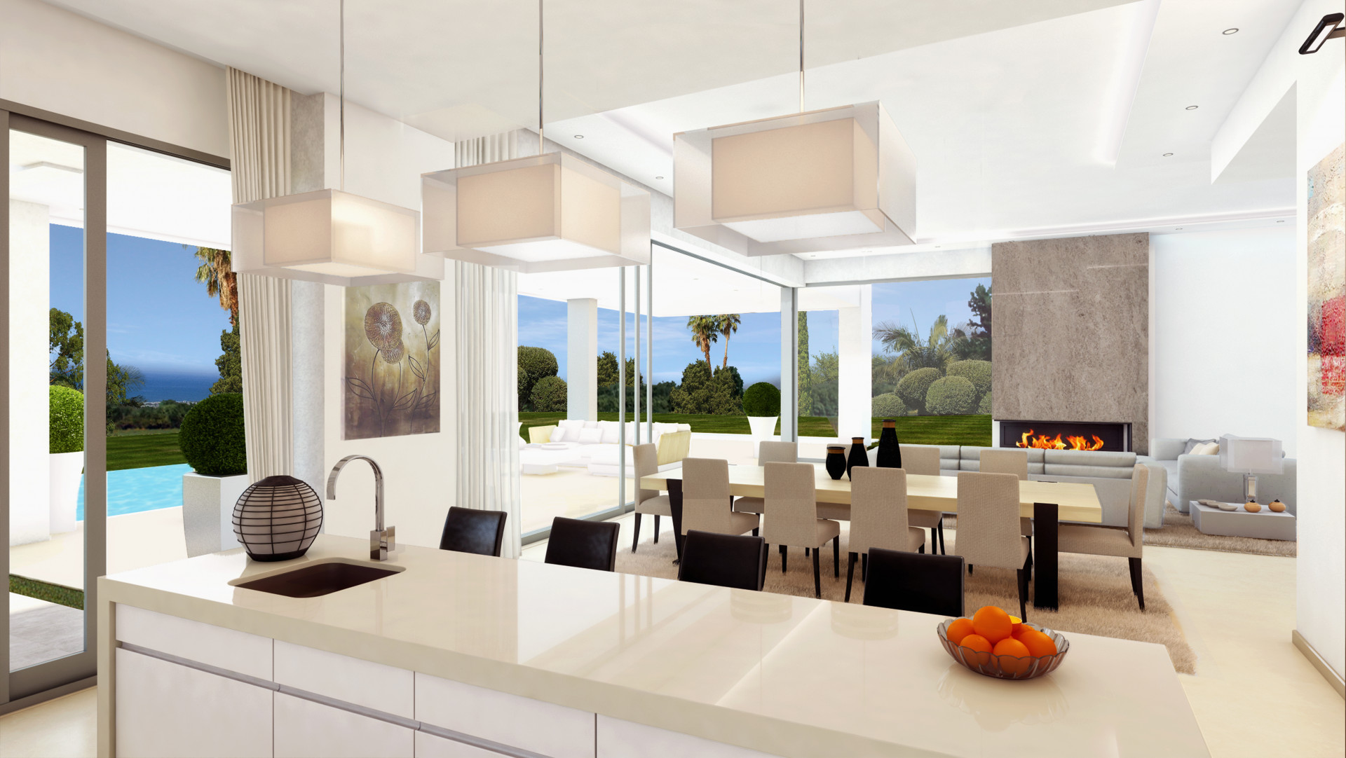 Gated community of luxurious modern villas in The Golden Mile – Marbella