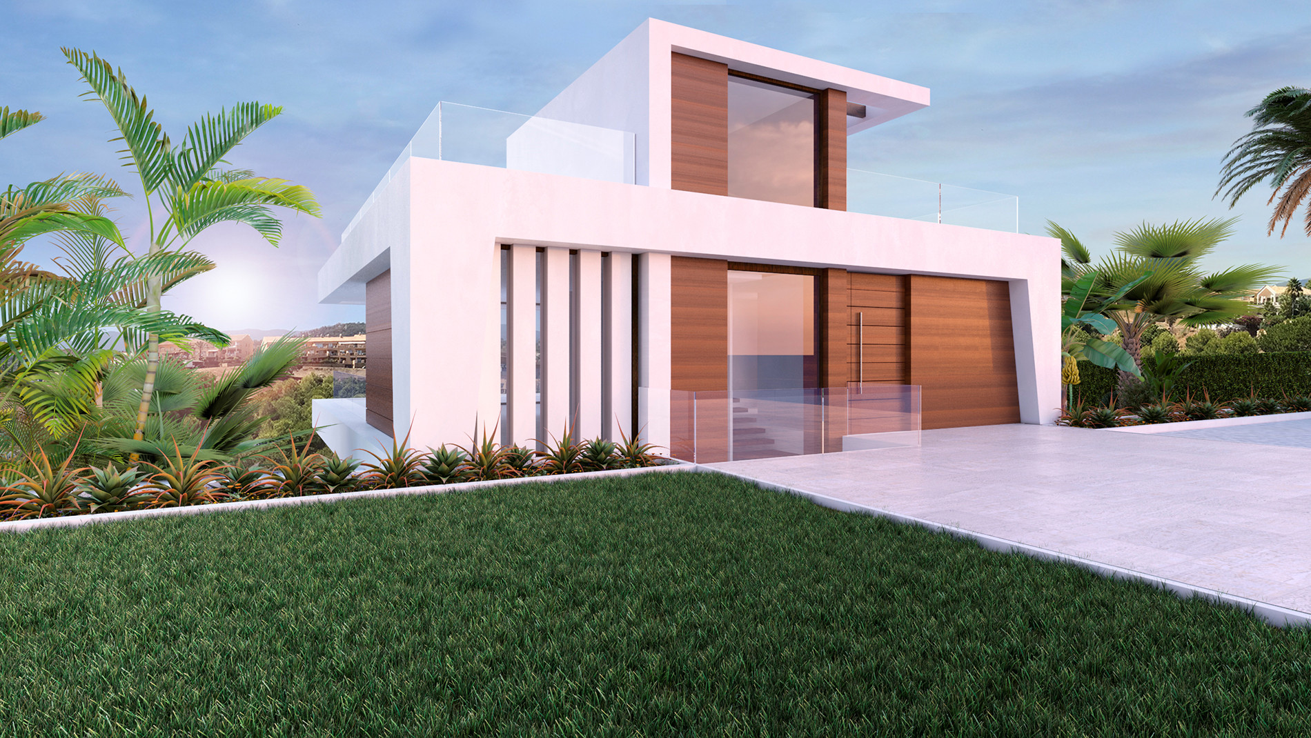 Off plan luxury front line golf contemporary villa for sale in La Resina – Estepona
